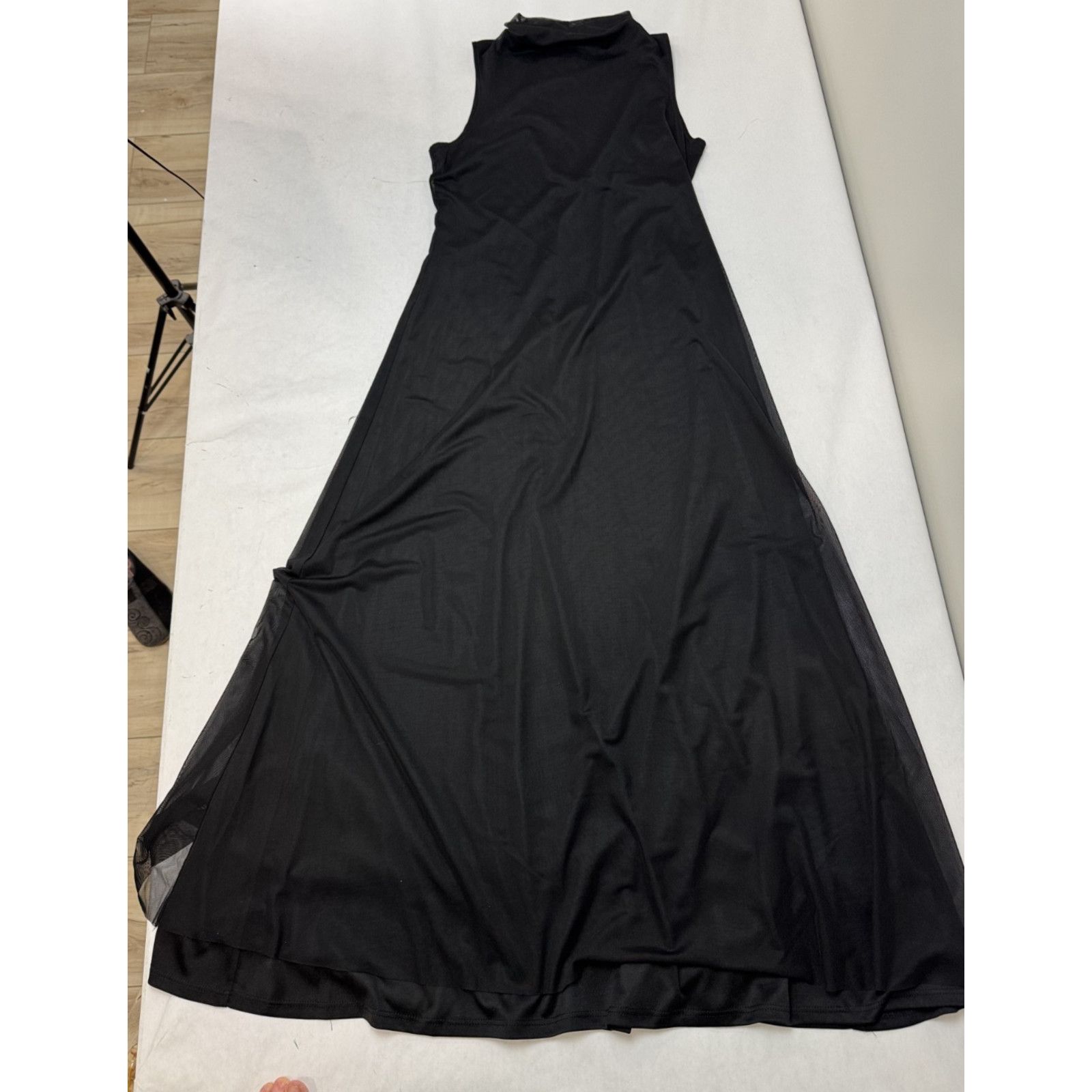 Vince Camuto Whimsigoth Vince Camuto Black Sheer Mock Maxi Dress Small Size S / US 4 / IT 40 - 6 Thumbnail