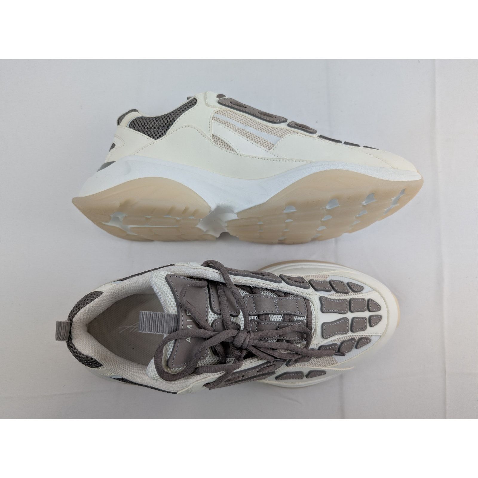Amiri o1rshd1 Bone Runners Sneakers in Alabaster Size US 12 / EU 45 - 1 Thumbnail