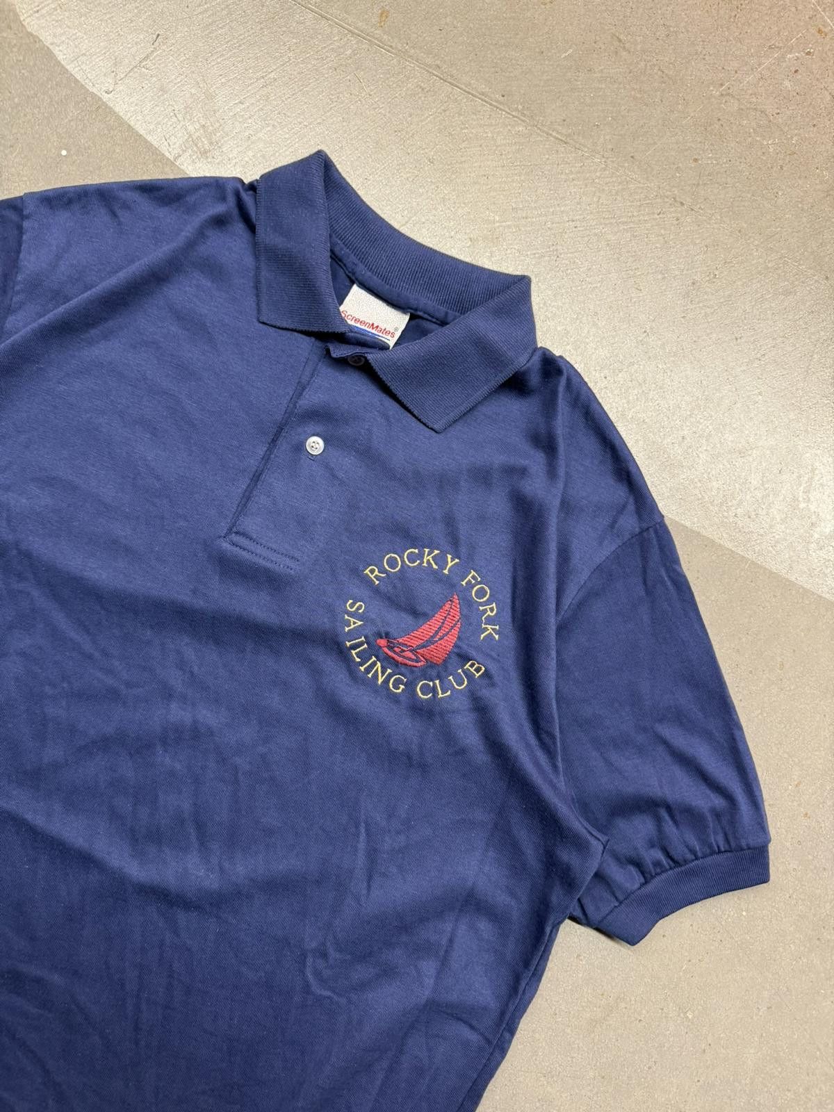 Designer Vintage Made in USA Screenmates Rocky Fork Sailing Club Polo Size US L / EU 52-54 / 3 - 1 Thumbnail