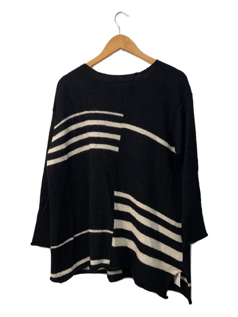 Yohji Yamamoto Asymmetrical Striped Alpaca Wool Knit Sweater Size US M / EU 48-50 / 2 - 2 Thumbnail