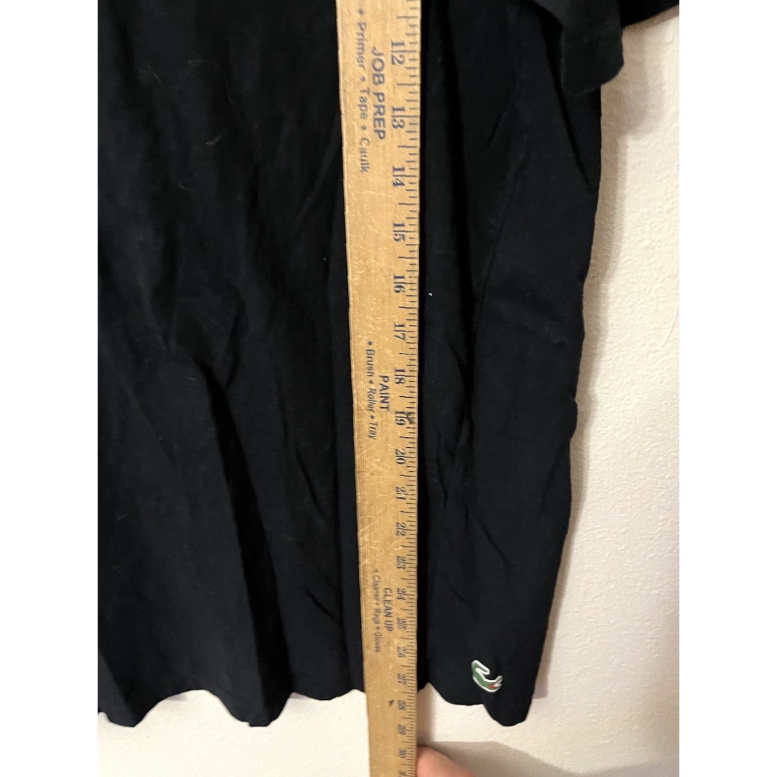 Lacoste Lacoste Shirt Men Sleepshirt Short Sleeve Tee Black Solid Stretch Logo V-Neck L Size Size US L / EU 52-54 / 3 - 4 Thumbnail