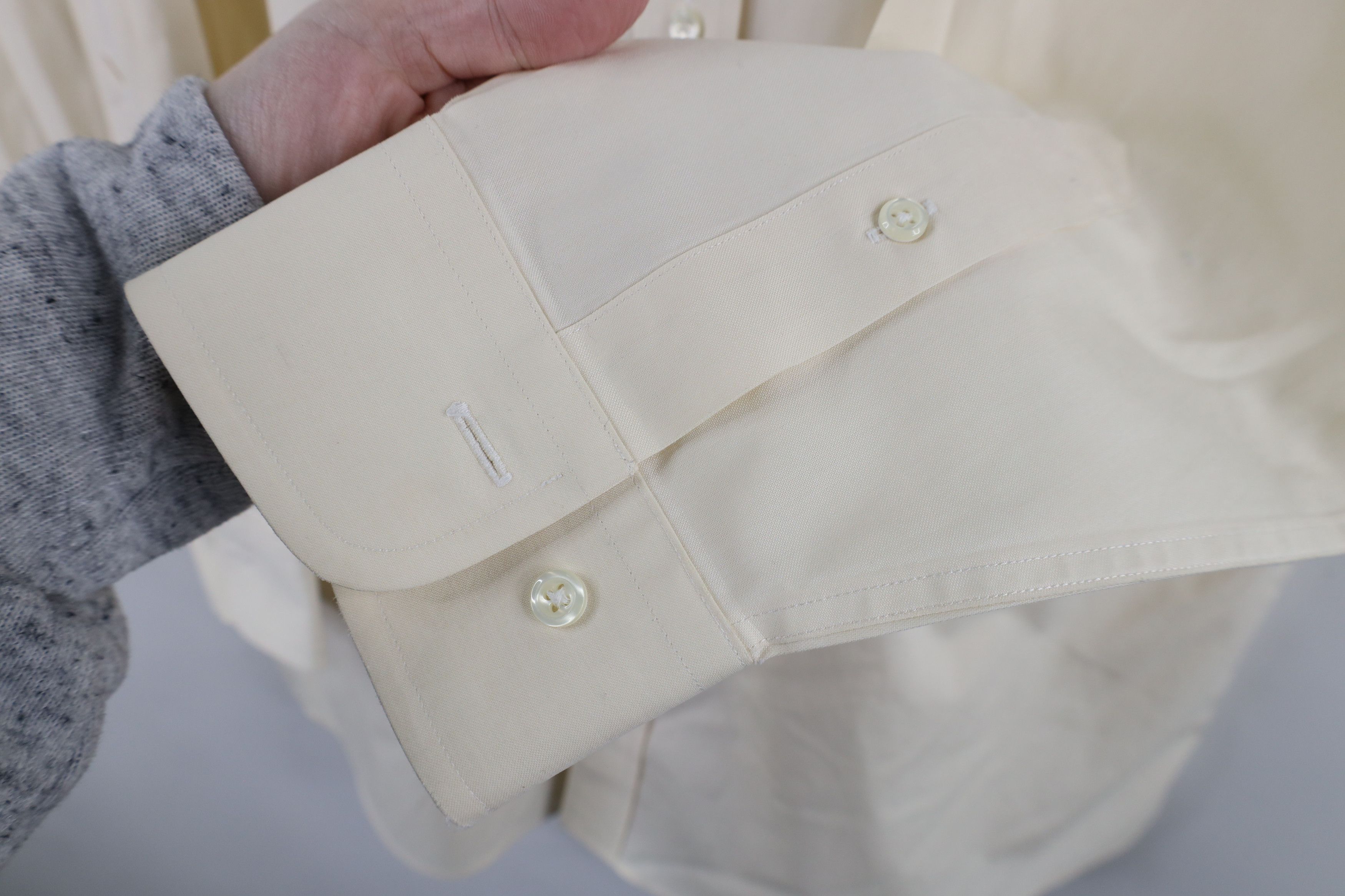 Brooks Brothers × Vintage Vintage 90s Brooks Brothers Cotton Button Down Shirt Beige Size US M / EU 48-50 / 2 - 5 Thumbnail
