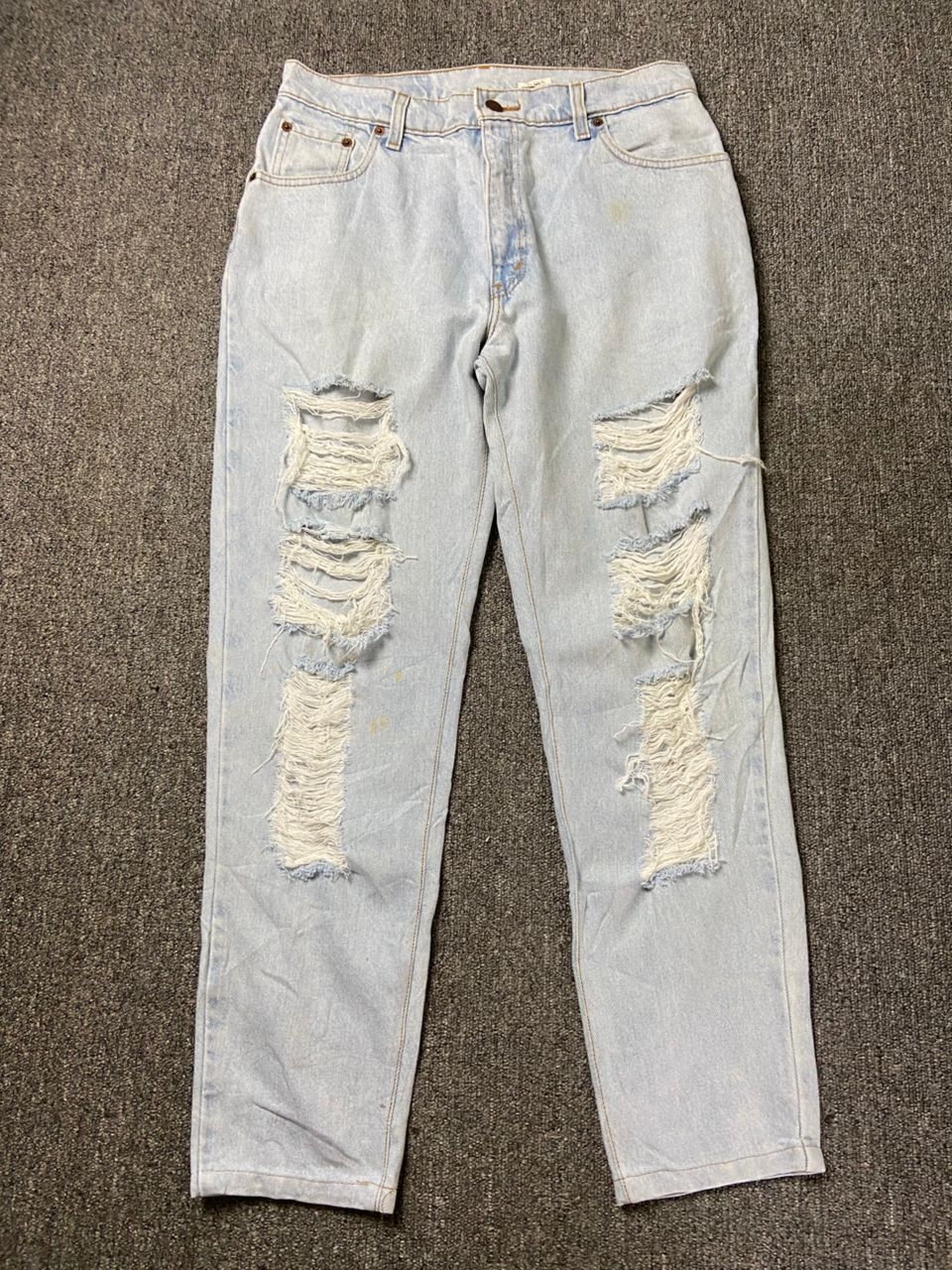 Levi's Levis 550 Relaxed Fit Distressed Ripped Jeans (197) Size US 31 - 1 Thumbnail