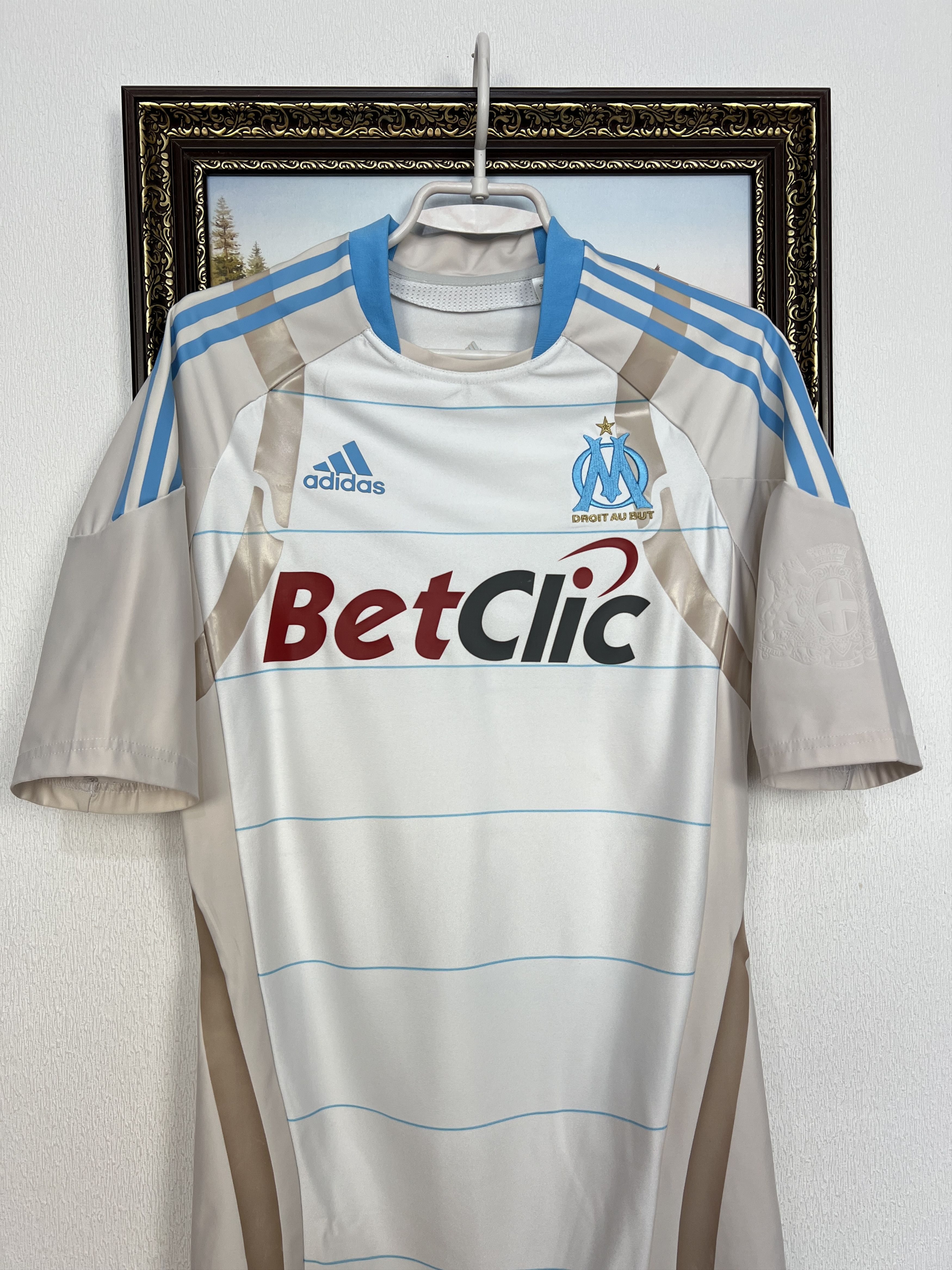 Adidas Marseille Player Issue TechFit Shirt Soccer Jersey Trikot Size US L / EU 52-54 / 3 - 2 Thumbnail