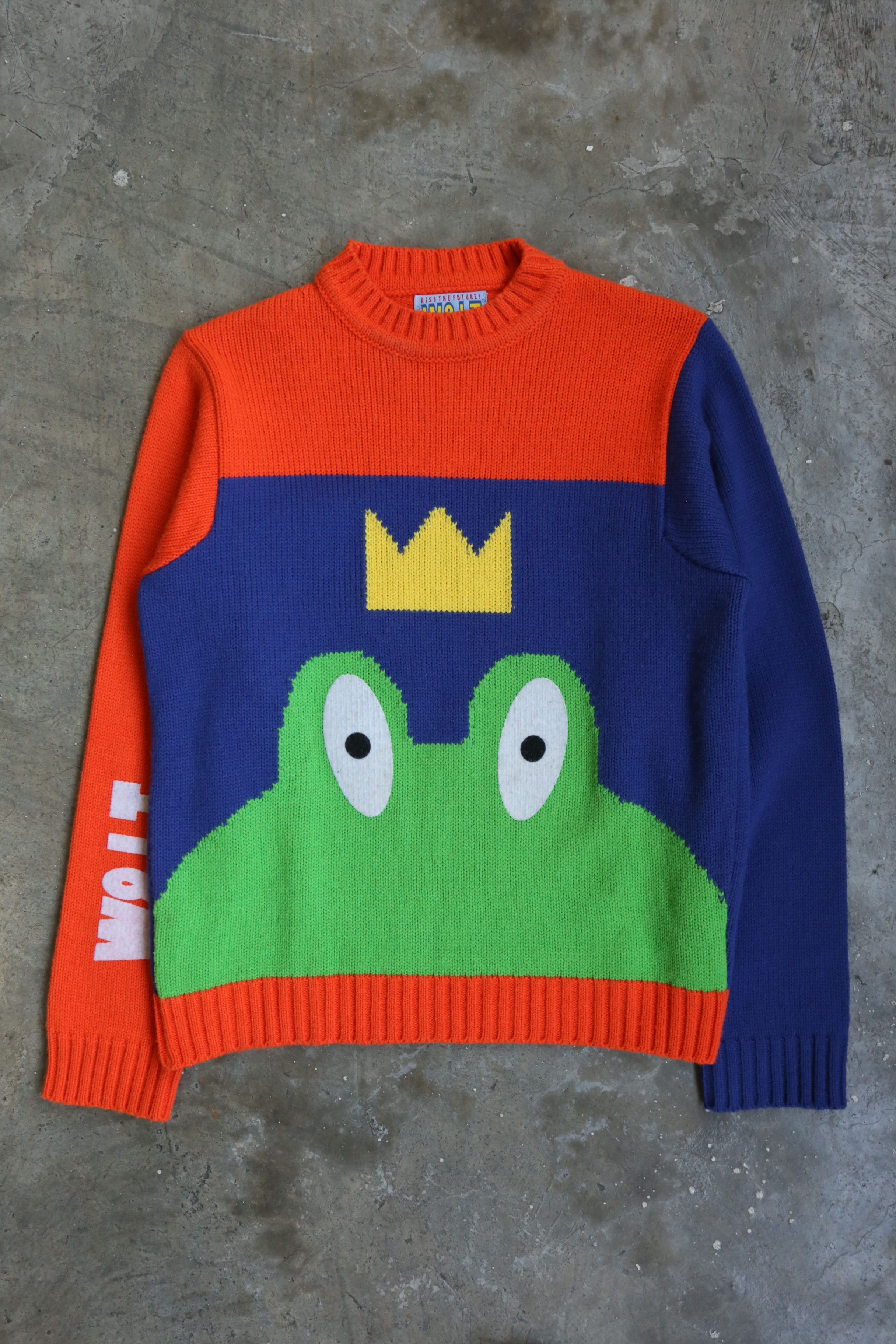 W&LT W&LT - F/W 96 - Frog Prince Intarsia Knit Sweater Size US L / EU 52-54 / 3 - 2 Thumbnail