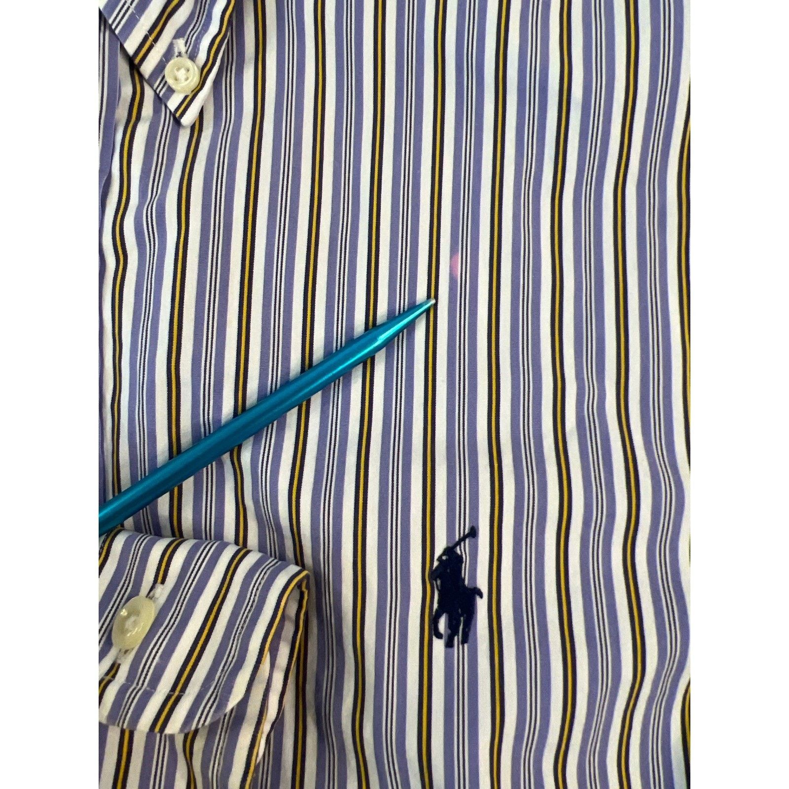 Polo Ralph Lauren Polo Ralph Lauren Custom Fit Striped Button Down Shirt Men L Size US L / EU 52-54 / 3 - 3 Thumbnail