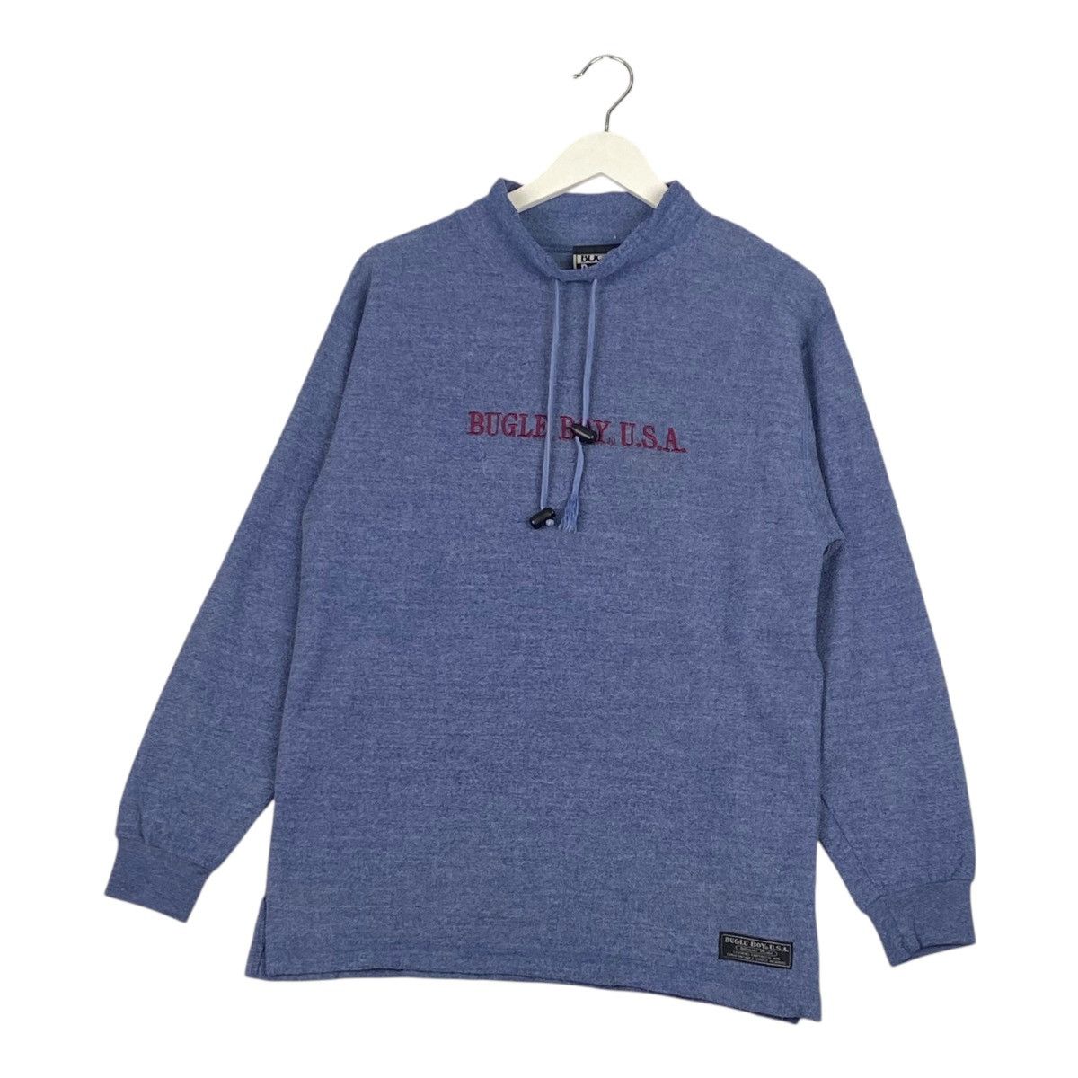 Bugle Boy × Vintage Vintage Bugle Boy Embroidered Sweatshirt Navy Blue Size M / US 6-8 / IT 42-44 - 2 Thumbnail