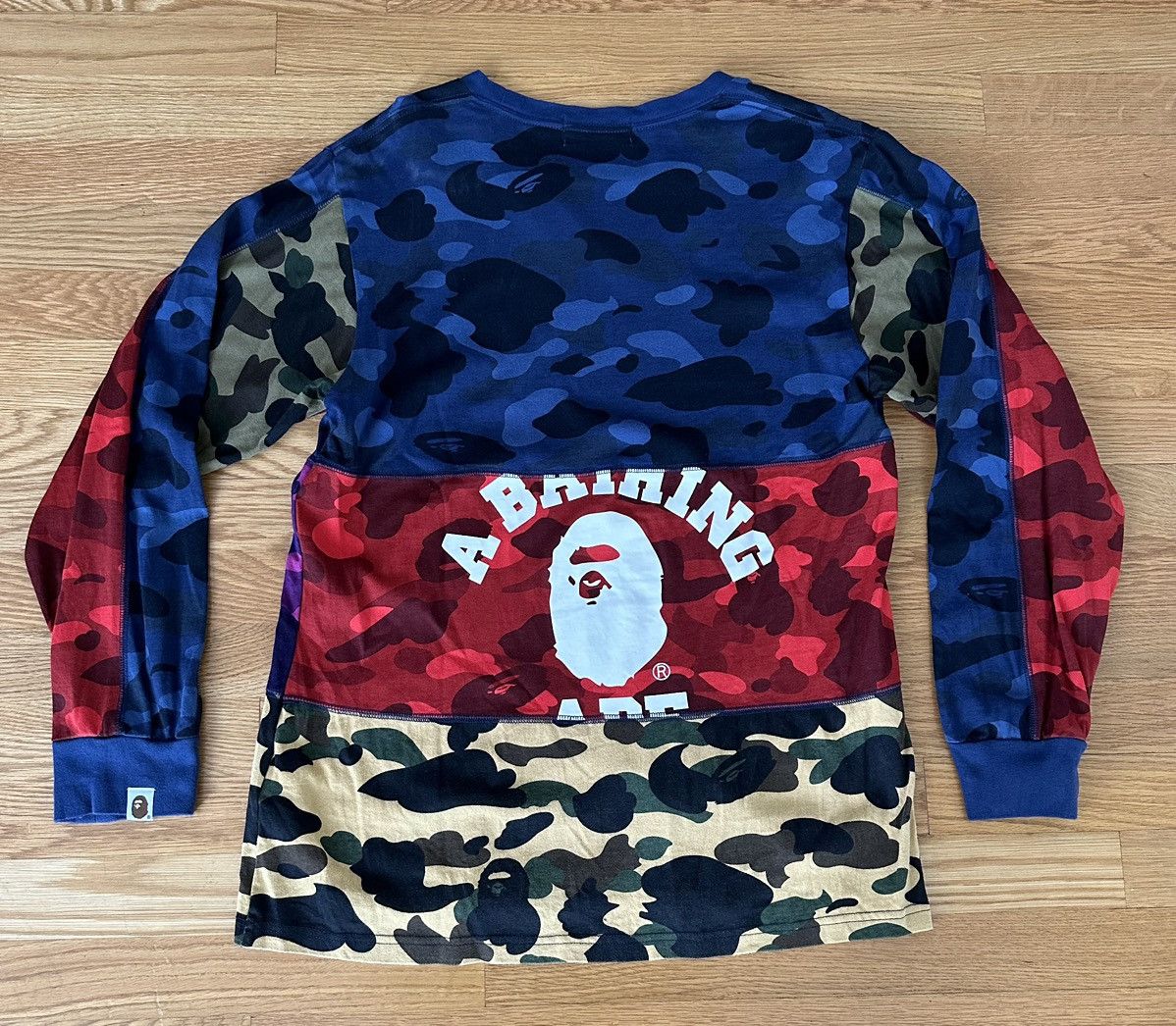 Bape Mix Camo Long Sleeve Tee Grailed