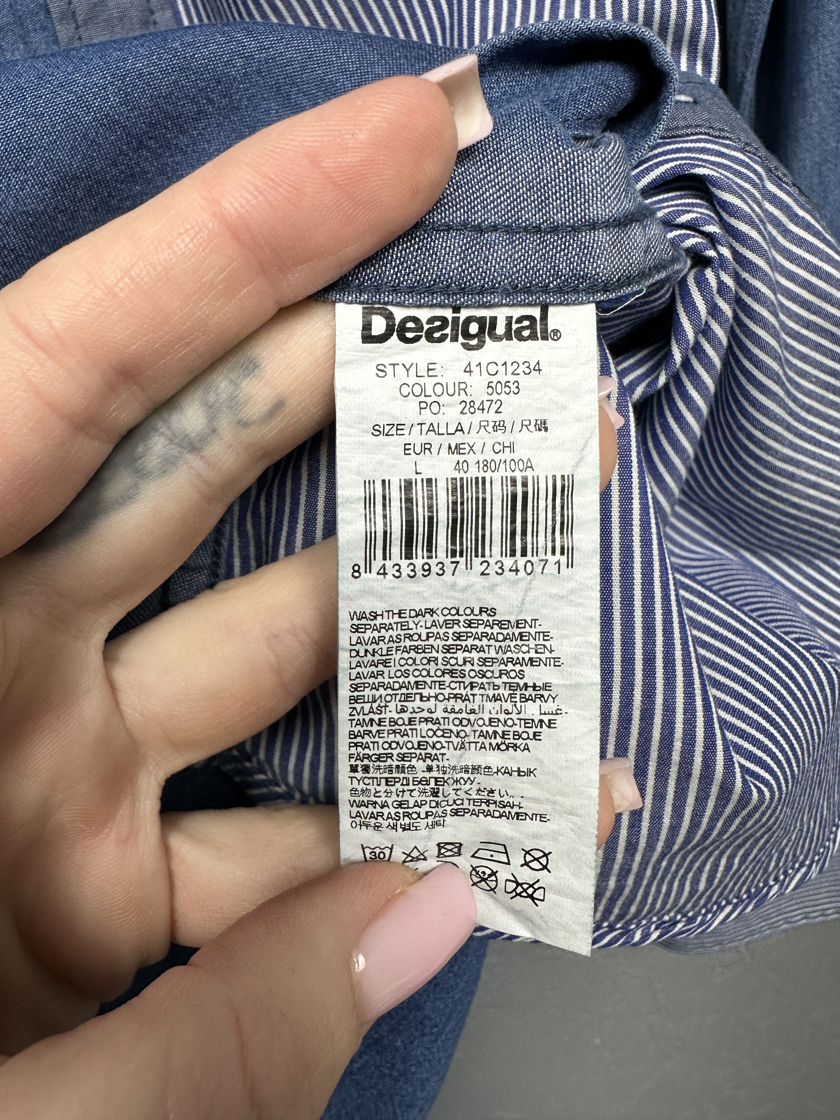 Desigual NEW!! Desigual Mens Long Sleeve Shirt Size US L / EU 52-54 / 3 - 6 Thumbnail