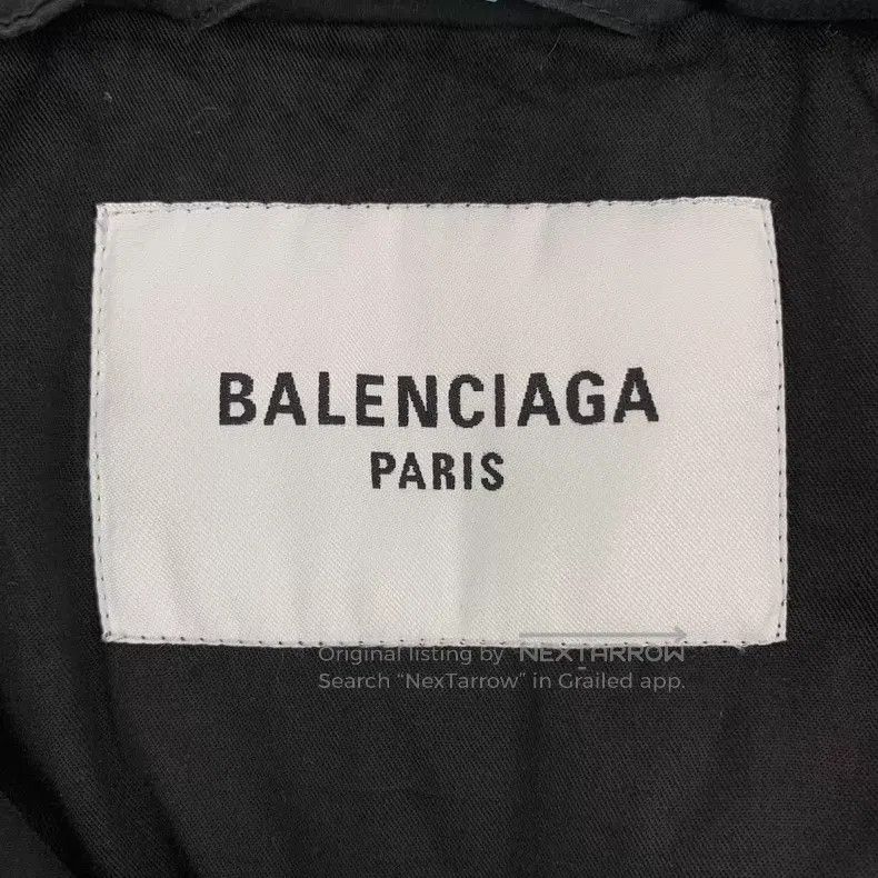 Balenciaga Balenciaga Black Logo Embroidered Collar Cotton Jacket Size US S / EU 44-46 / 1 - 5 Thumbnail