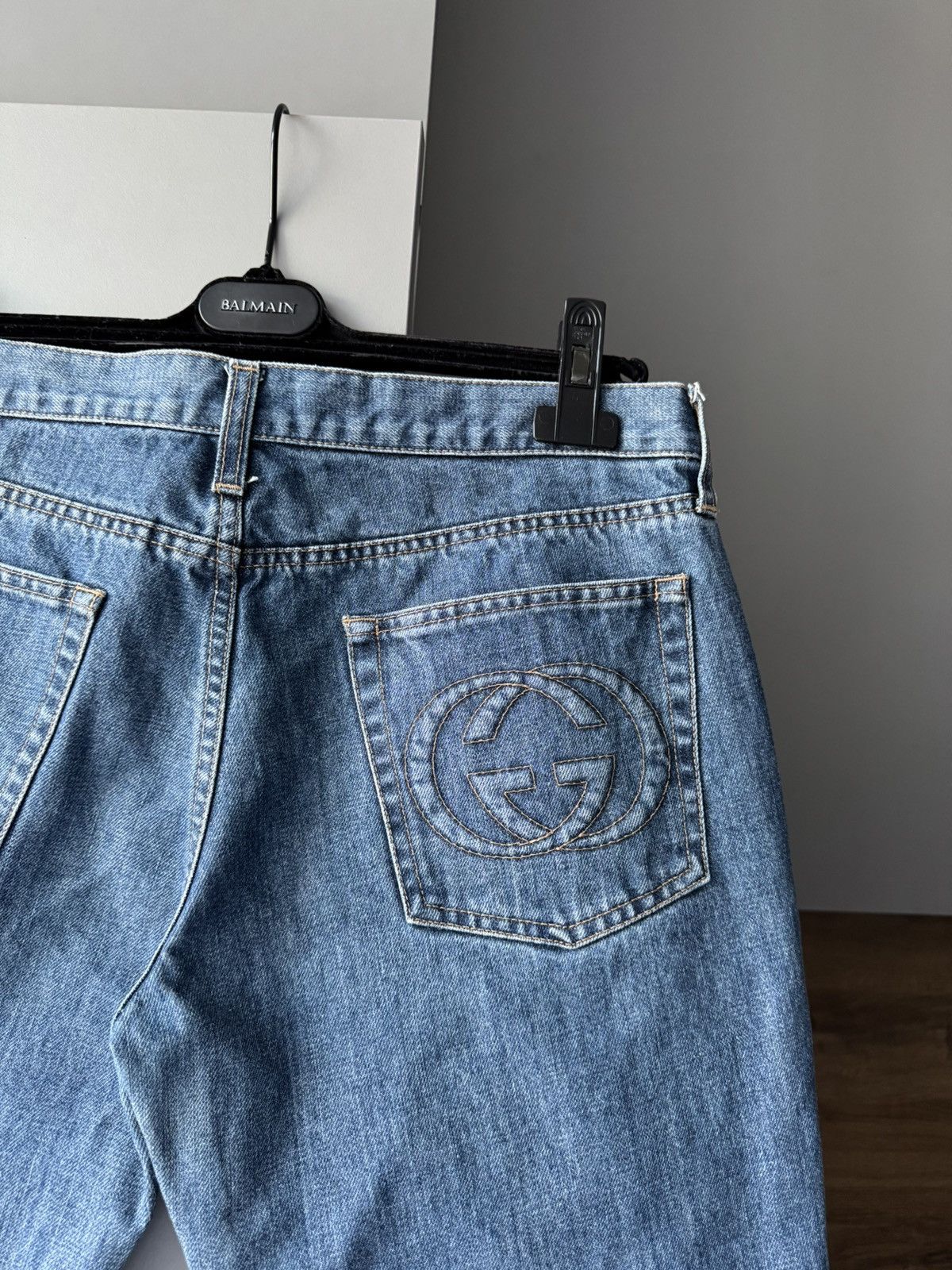 Gucci 2003 Preppy Old Money Gucci Embossed GG Logo Jeans Y2K Size 30" / US 8 / IT 44 - 2 Thumbnail