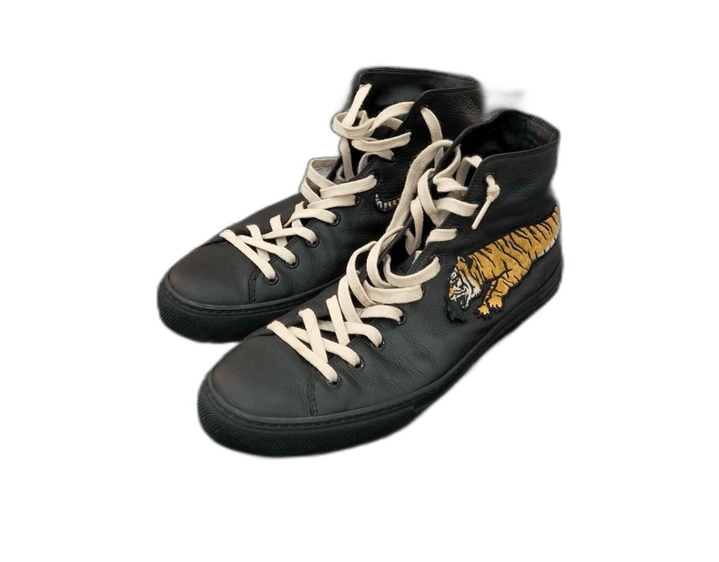 Gucci Gucci Black Tiger HighTop Sneakers Size 42-2506 Size US 9 / EU 42 - 1 Thumbnail