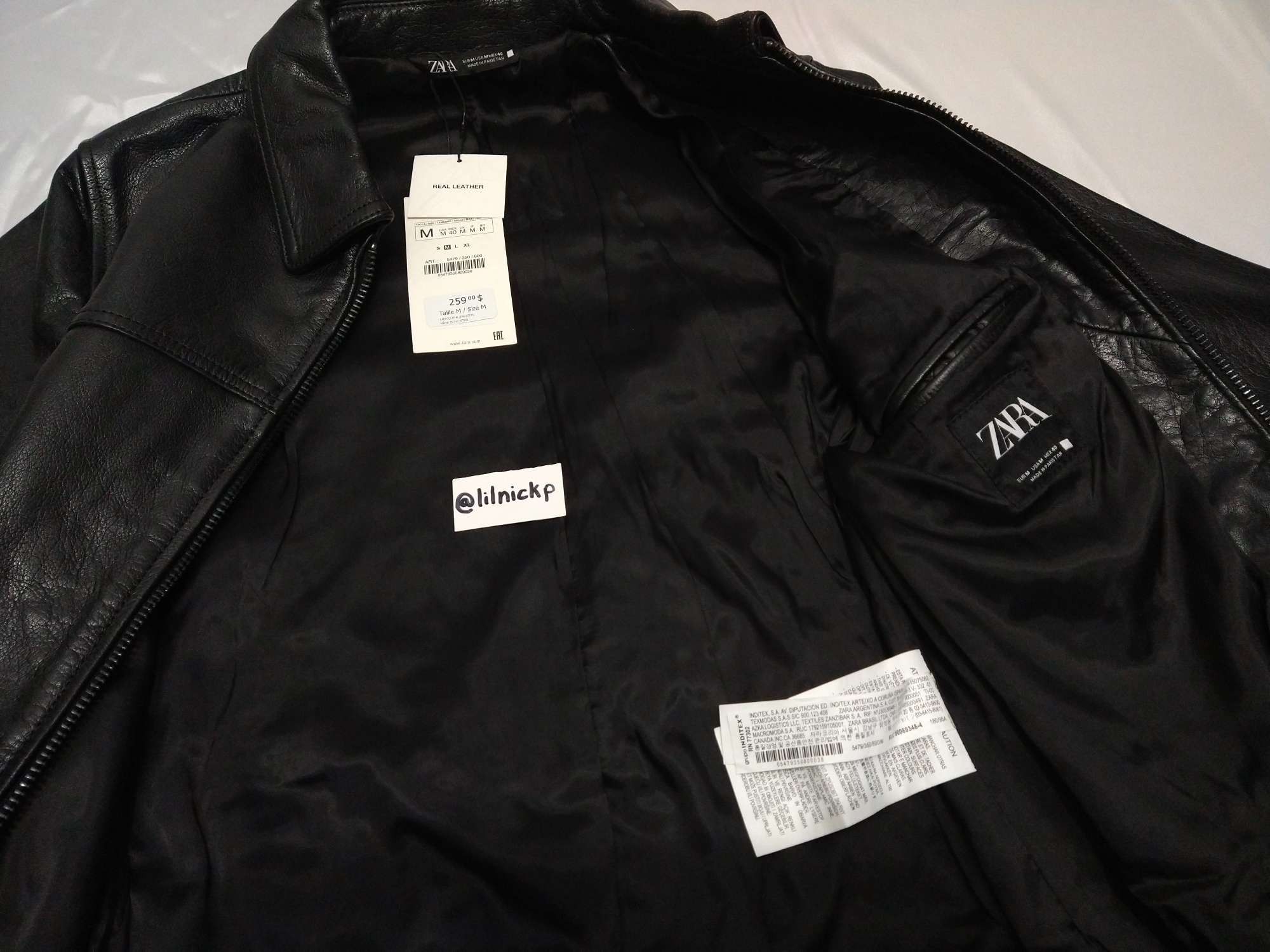 Zara BUFFALO LEATHER JACKET Size US M / EU 48-50 / 2 - 5 Thumbnail
