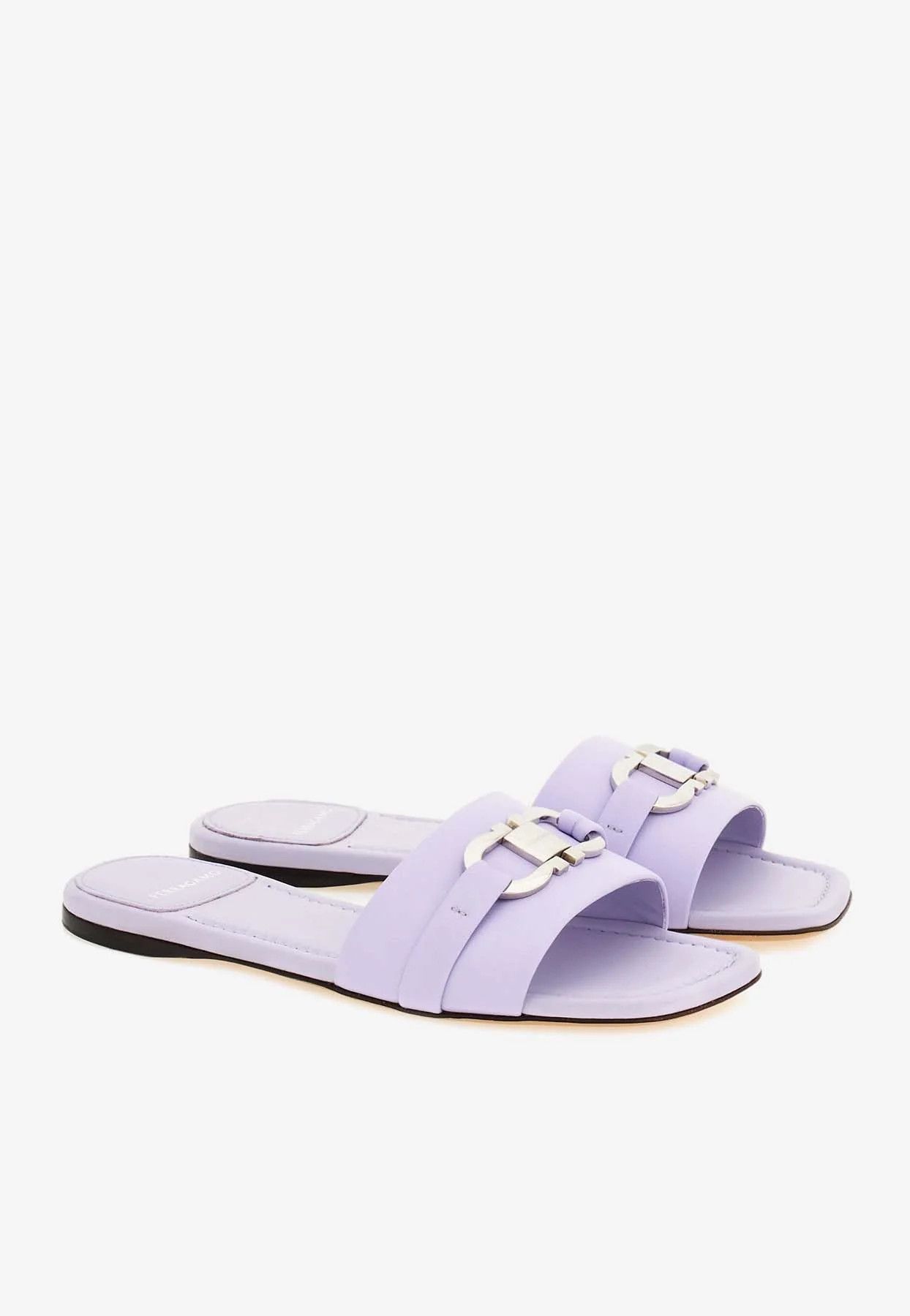 Salvatore Ferragamo o1s1rm1225 Flat Slides in Light Blue Size US 11 / IT 41 - 2 Thumbnail