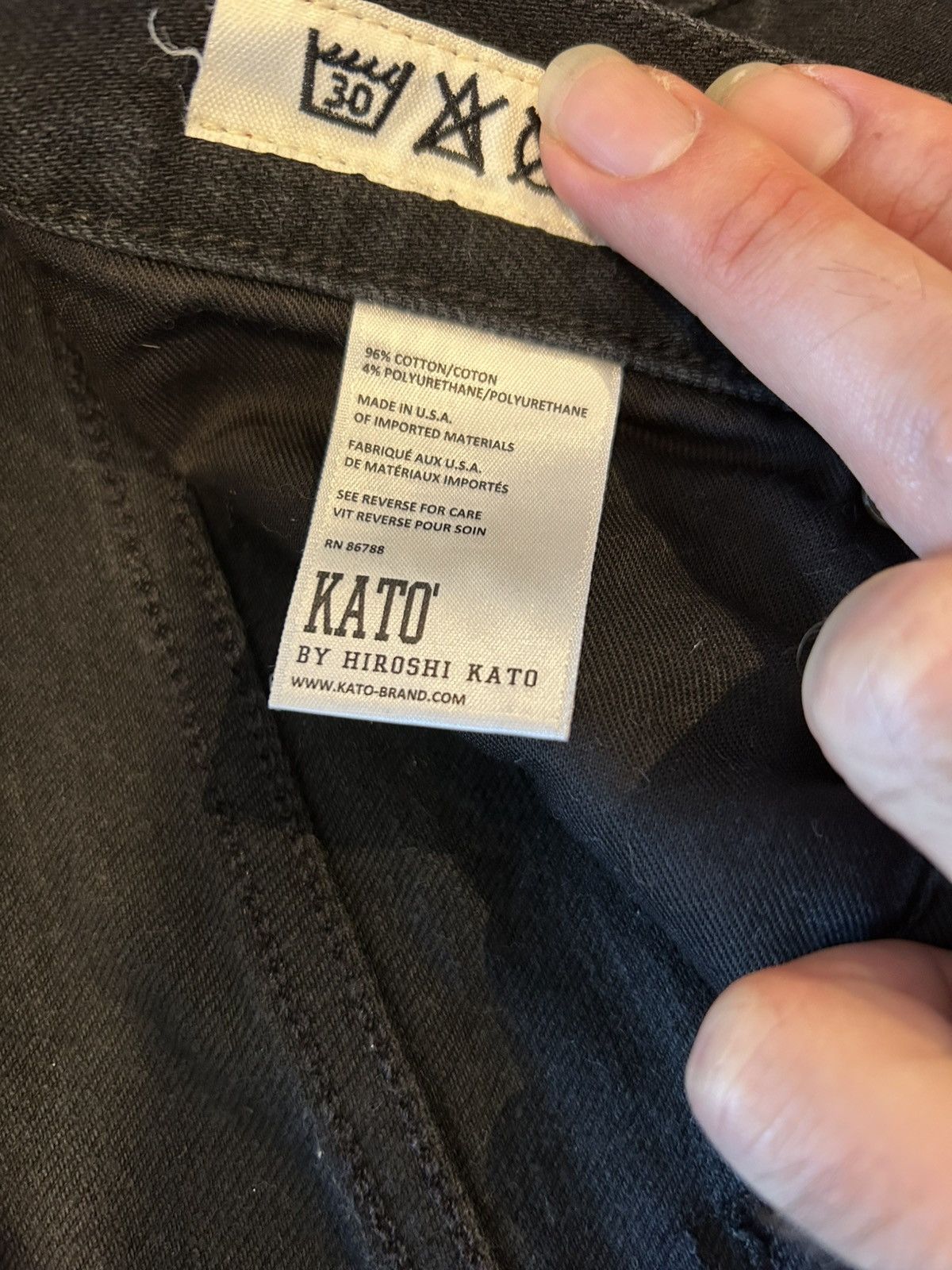 Hiroshi Kato ‘The Scissors’ slim taper selvedge jean in black Size US 29 - 7 Thumbnail
