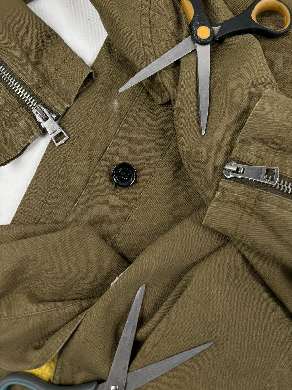 Burberry × Burberry Prorsum × Designer BRIT Nova Check Khaki Coat Hooded Trench Zip Jacket Bomber USA 4 UK 6 Size S / US 4 / IT 40 - 24 Thumbnail
