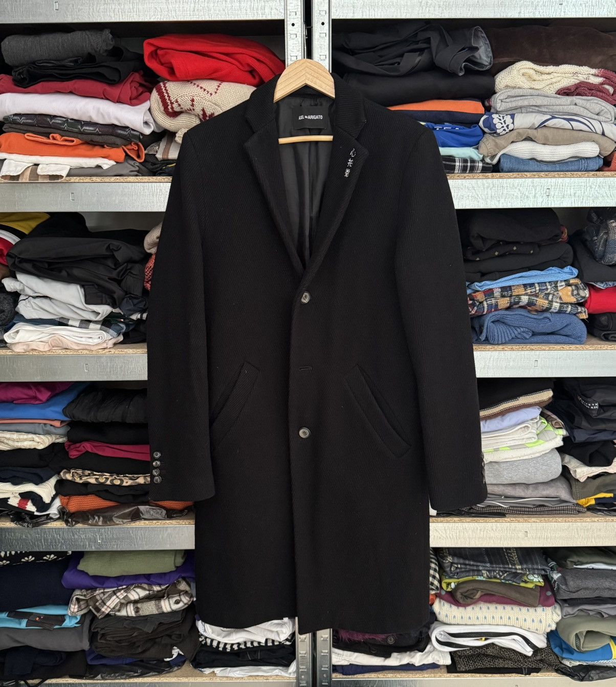 Axel Arigato × Designer Axel Arigato M button coat wool long jacket Japanese style Size US M / EU 48-50 / 2 - 18 Thumbnail