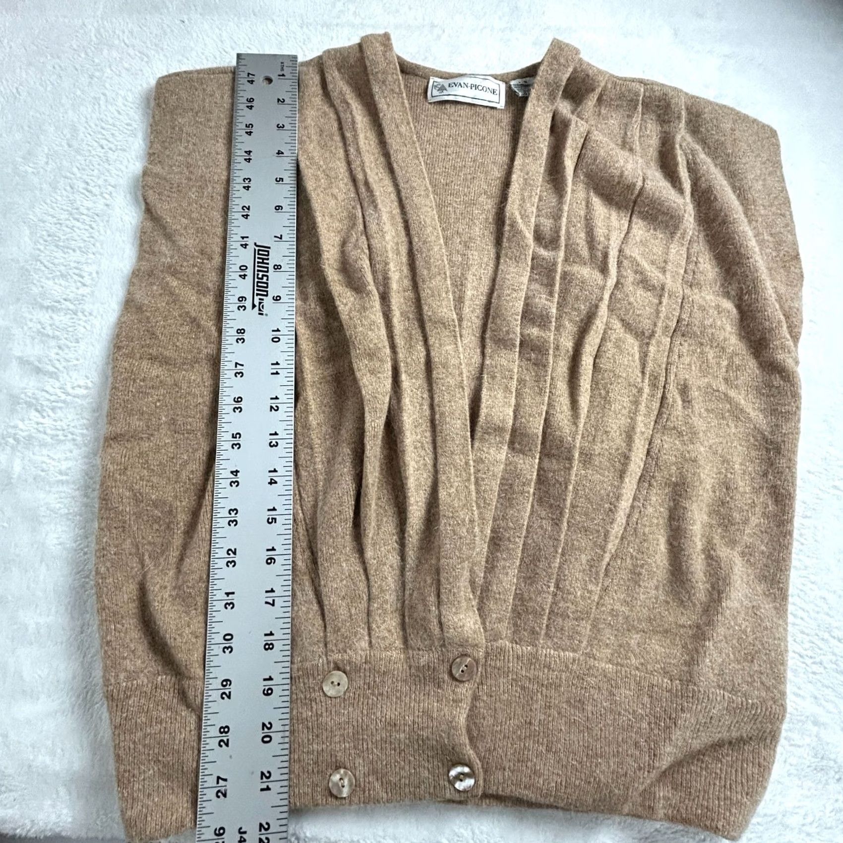 Evan Picone VINTAGE Evan-Picone Womens Lambswool Angora Rabbit Hair Sweater Vest Small Brown Size S / US 4 / IT 40 - 8 Thumbnail
