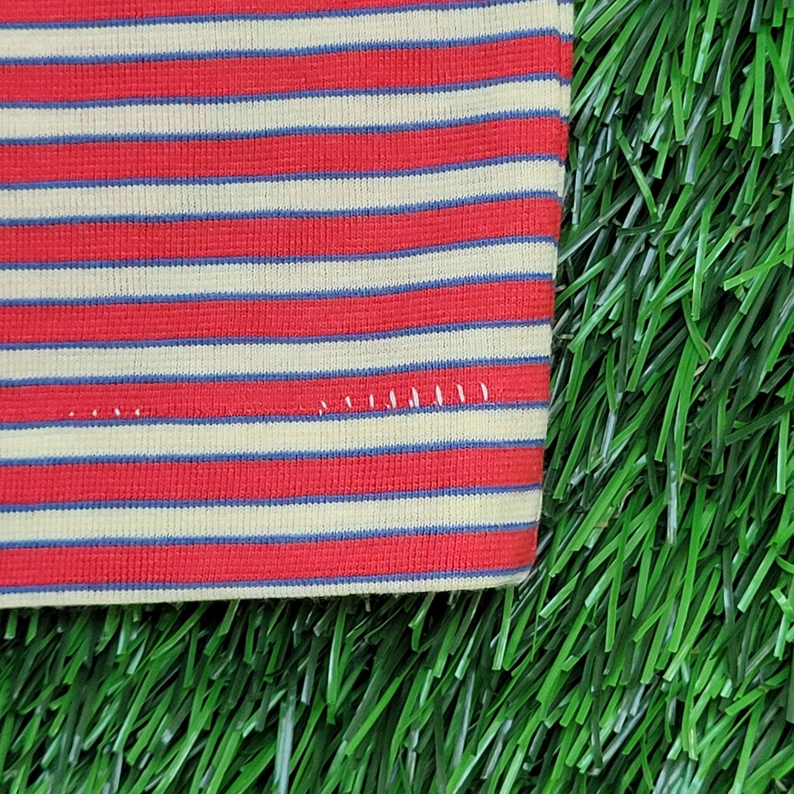 Vintage VTG 70s Manhattan Nature Knit Striped Polo Shirt Small Size US S / EU 44-46 / 1 - 4 Thumbnail