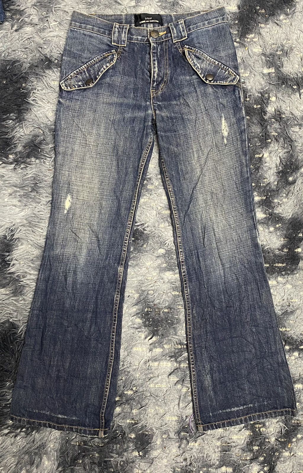 CDG by Comme des Garcons Vintage Tricot Comme Des Garçons Bootcut Jeans Size 28" / US 6 / IT 42 - 3 Thumbnail