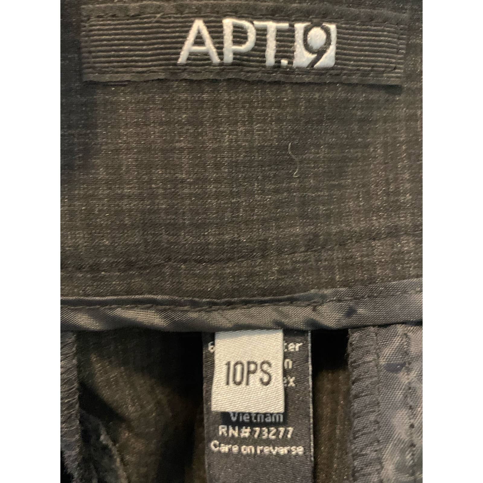 Apt. 9 APT. 9 black plaid straight legs pants size 10PS Size 33" - 3 Thumbnail