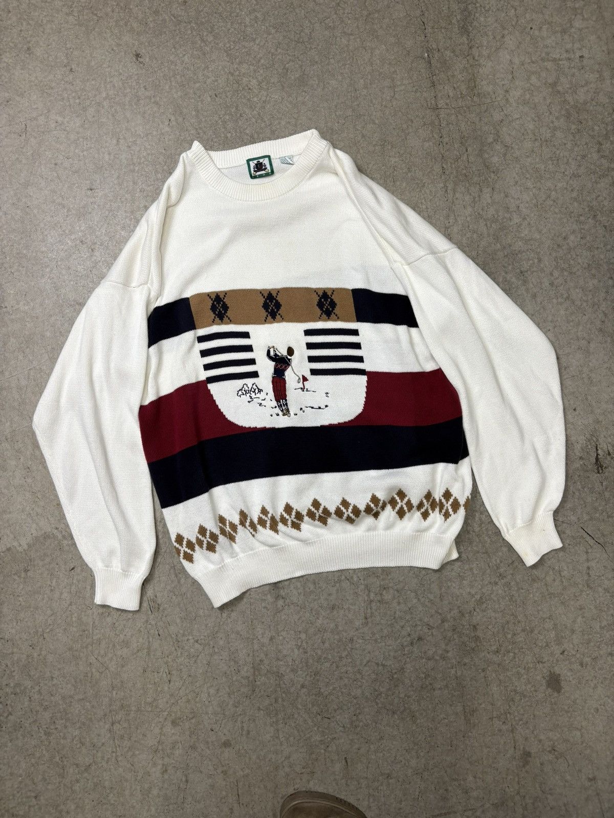 Izod 1980s vintage golf sweater Size US XL / EU 56 / 4 - 3 Thumbnail
