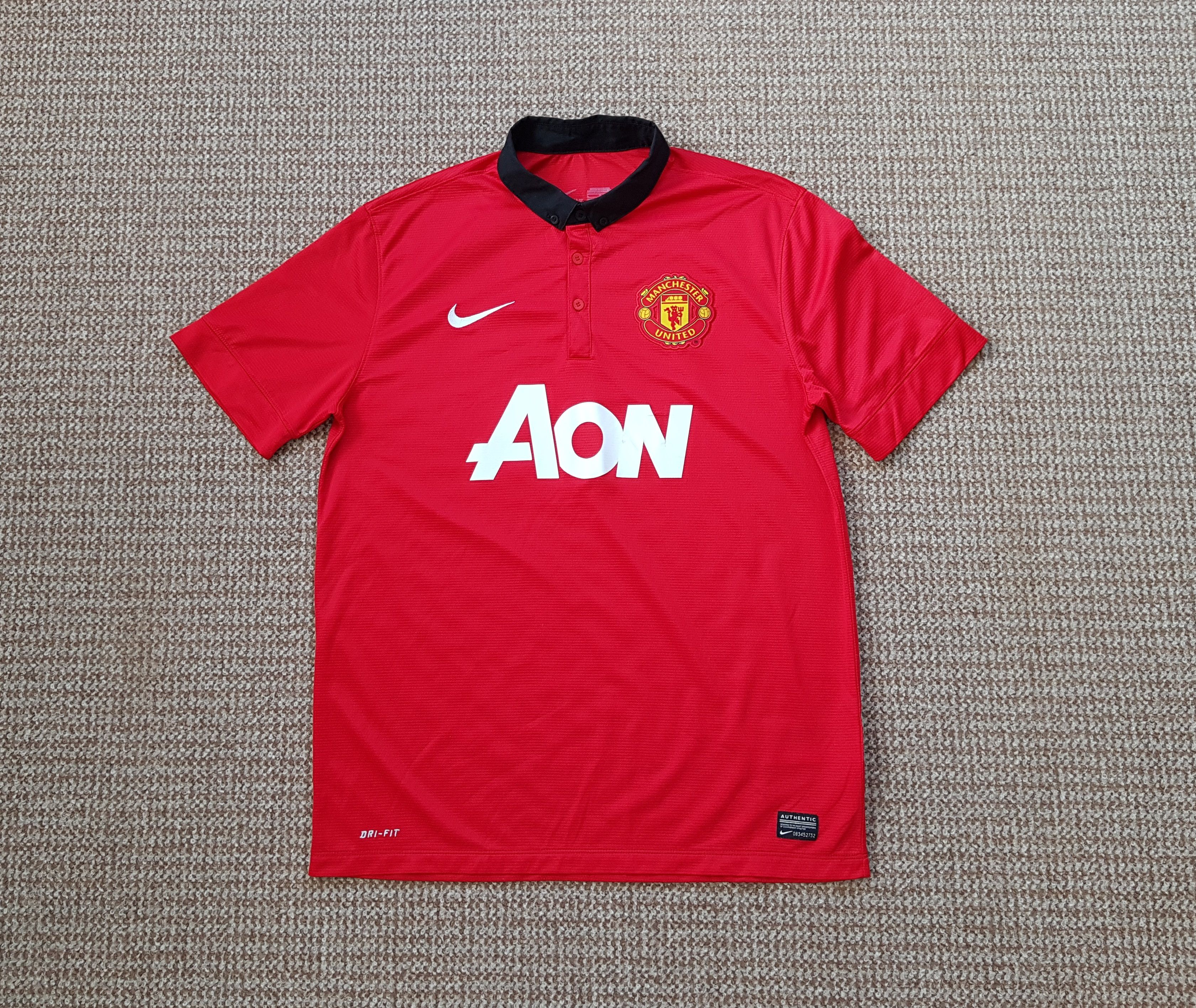 Nike MANCHESTER UNITED 2013-14 NIKE HOME JERSEY SHIRT SOCCER sz L Size US L / EU 52-54 / 3 - 1 Thumbnail