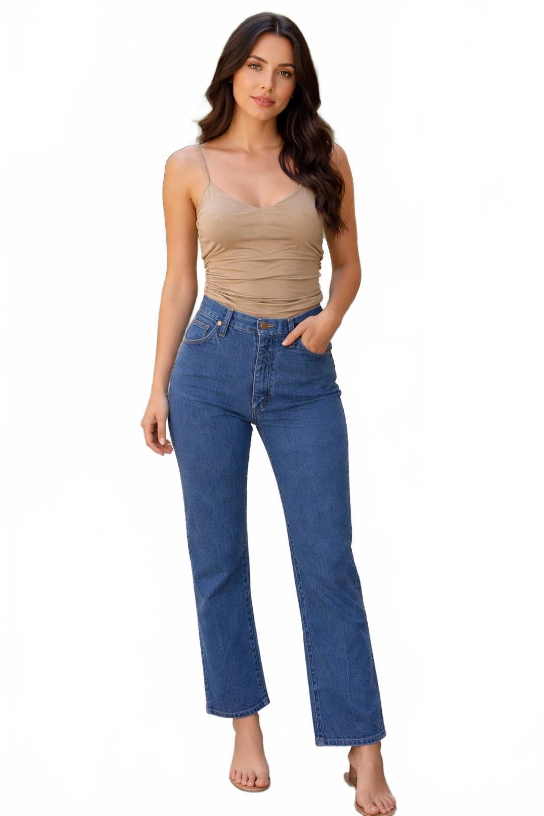 Wrangler Wrangler 90s Vintage High-Waisted Straight Leg Blue Jeans 9 Size 30" / US 8 / IT 44 - 1 Thumbnail