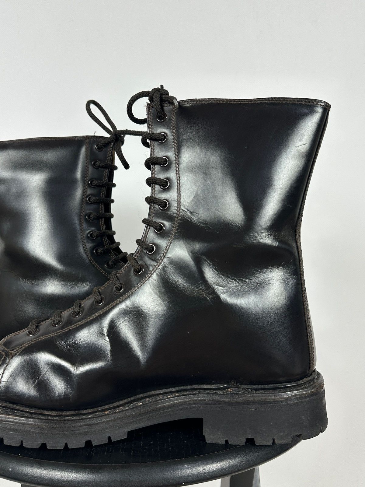 Vintage Vintage Italy Army Paratrooper Combat Brown Leather Boots Size US 8 / EU 41 - 19 Thumbnail