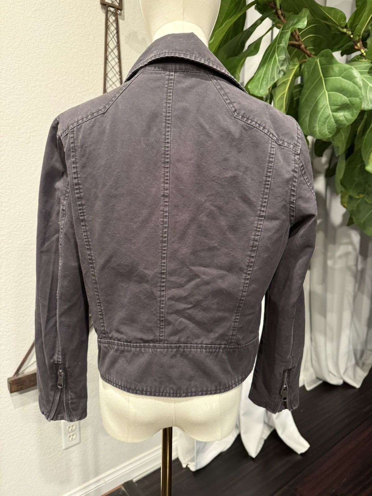 Levi's Levi’s Black Moto Jacket M Cotton Twill Asymmetrical Zip Size M / US 6-8 / IT 42-44 - 2 Thumbnail