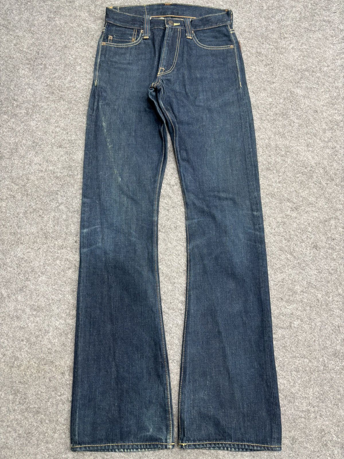 Jelado 💥Sturdy Flare💥Archival Jelado Japan Flare Biker Denim F603 Size US 27 - 23 Thumbnail