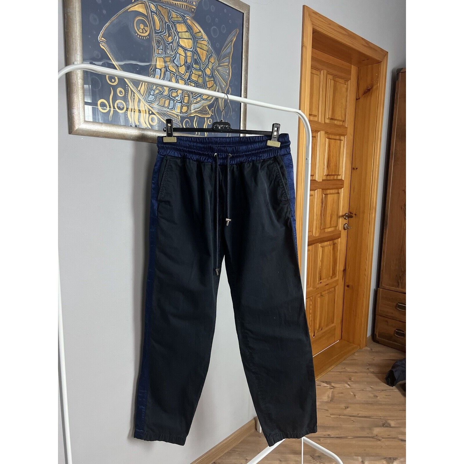 Dolce & Gabbana Dolce&gGabbana Black Navy Drawstring Pants Size 50 Size US 34 / EU 50 - 3 Thumbnail