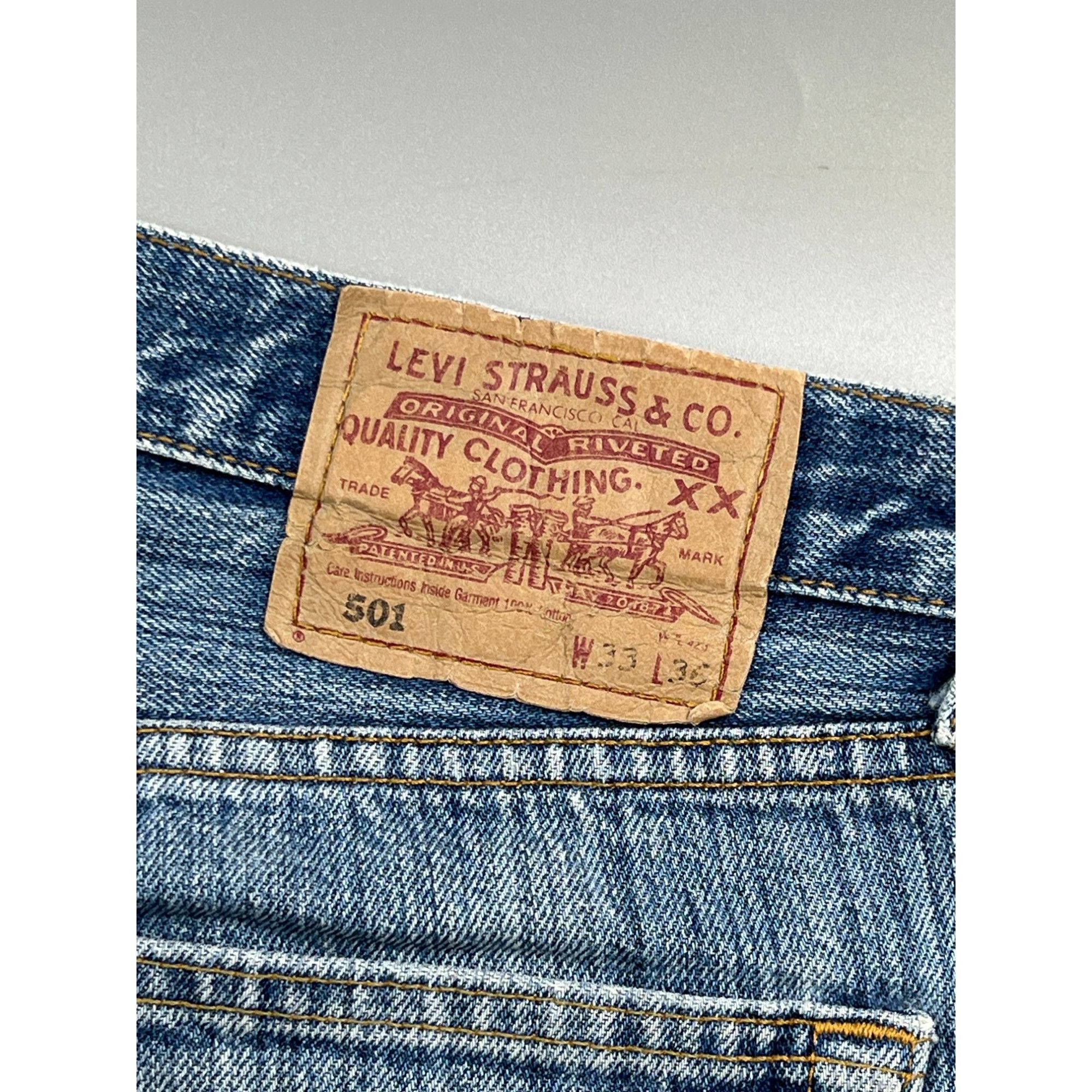 Levi's Levi’s 501 Reworked Distressed Denim Jeans Pants (Y0911) Size US 32 / EU 48 - 17 Thumbnail
