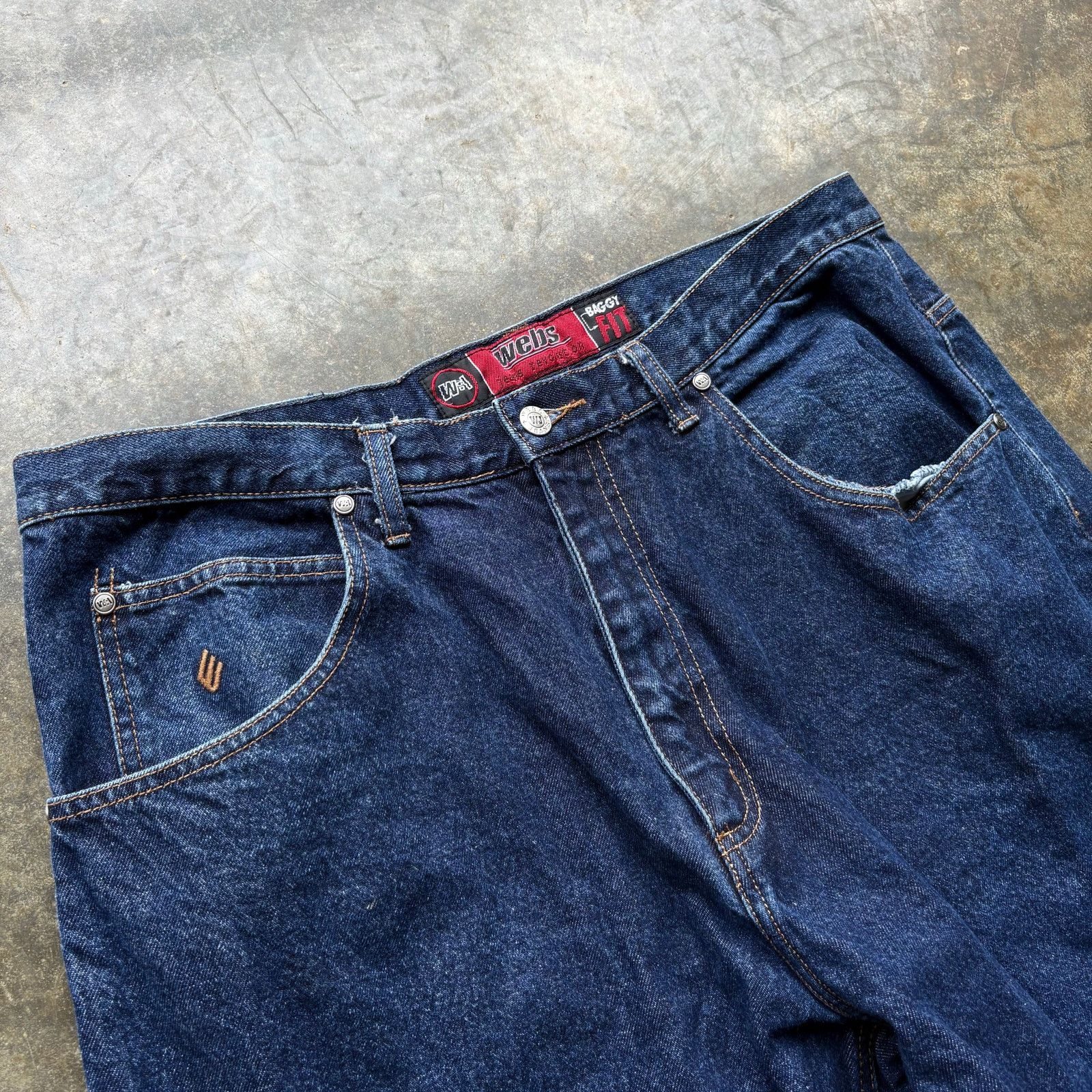 JNCO × Vintage Crazy Vintage WEBS Baggy Blue Jeans Size US 38 / EU 54 - 4 Thumbnail