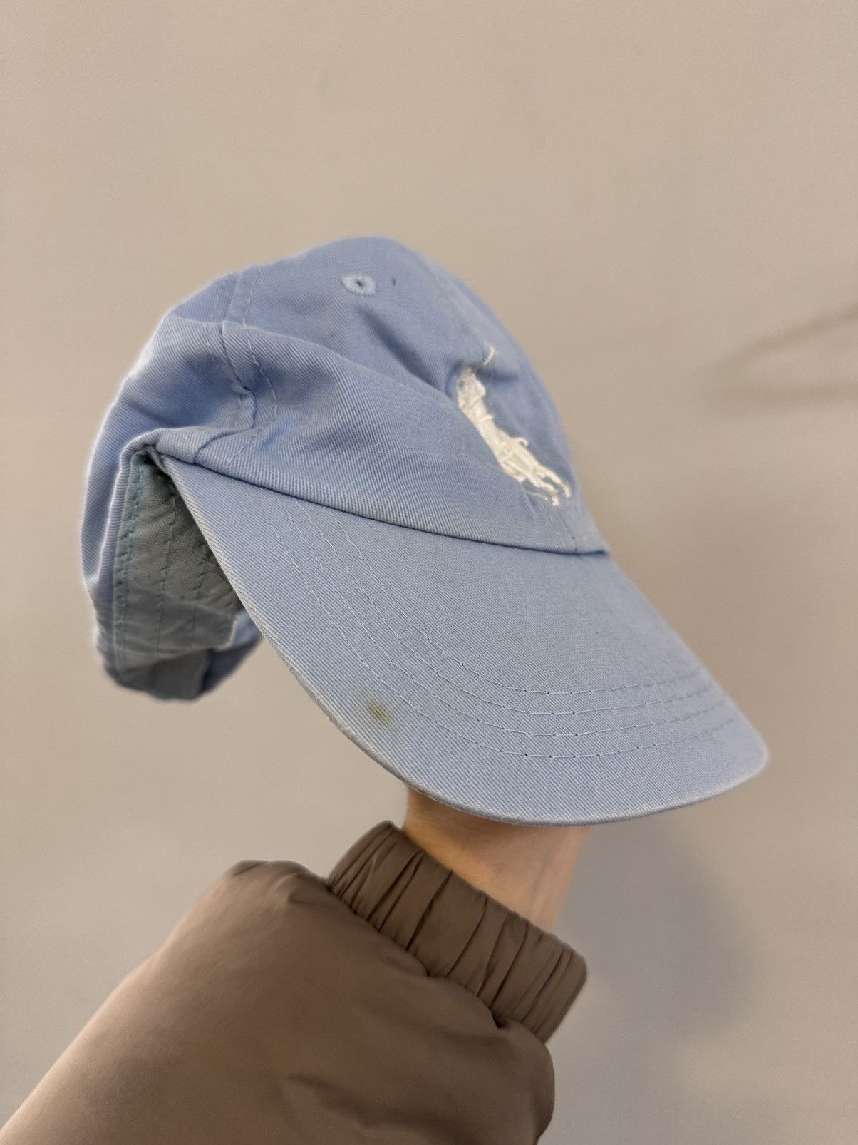 Polo Ralph Lauren × Vintage Vintage Polo Ralph Lauren Beige Hat Cap 90s Y2K Hype Size ONE SIZE - 5 Thumbnail