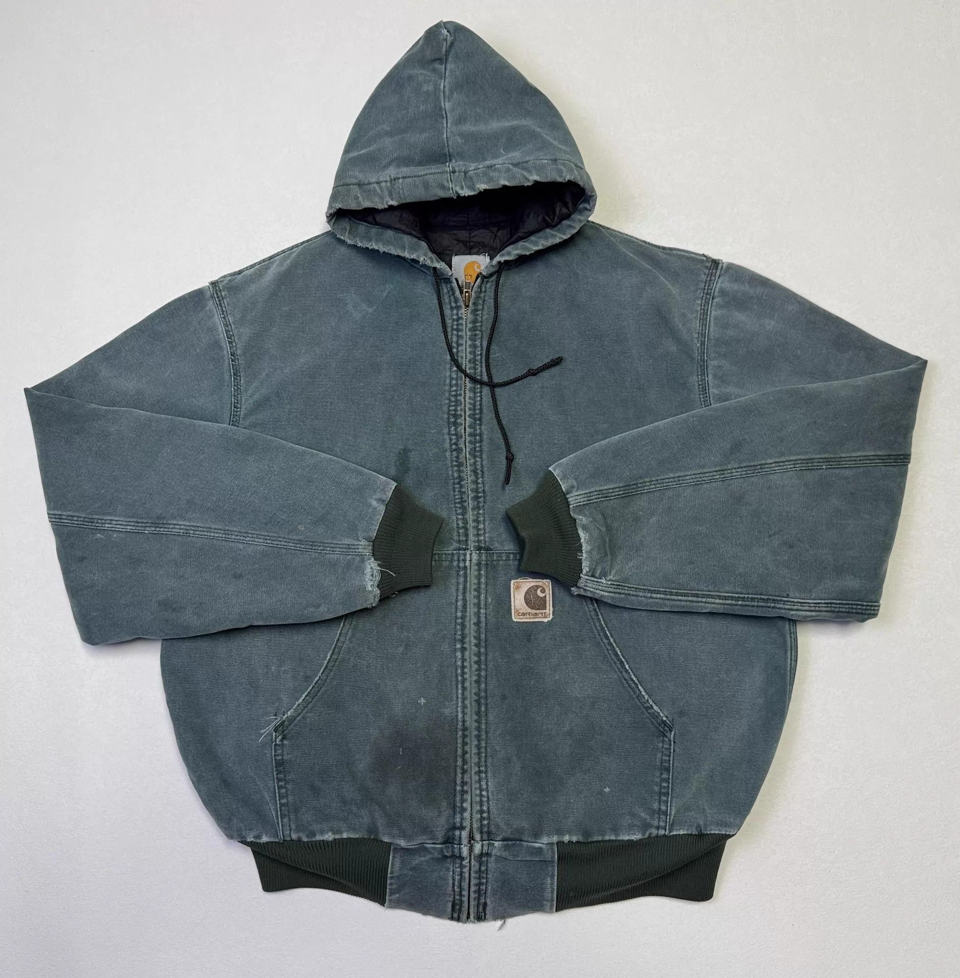 Carhartt Vintage Carhartt J06 Hooded Work Jacket M Size US M / EU 48-50 / 2 - 1 Thumbnail