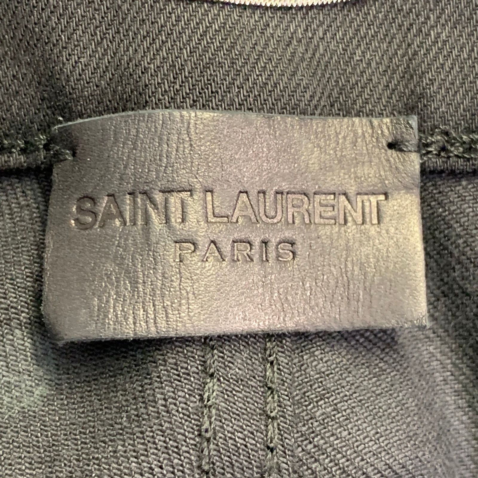 Saint Laurent Paris SAINT LAURENT Size 31 Black Denim Tapered Five Pockets Jeans Size US 31 - 4 Thumbnail