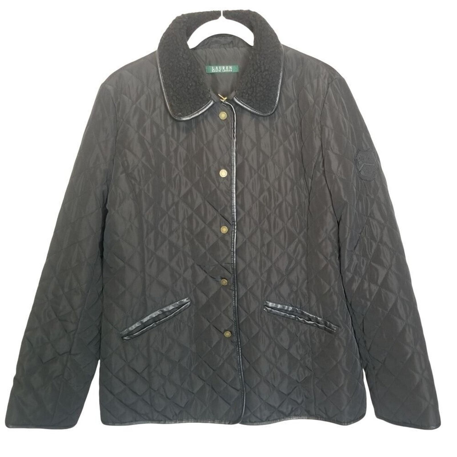 Lauren Ralph Lauren Lauren Ralph Lauren Womens Quilted Jacket Equestrian Classic Size L / US 10 / IT 46 - 1 Thumbnail