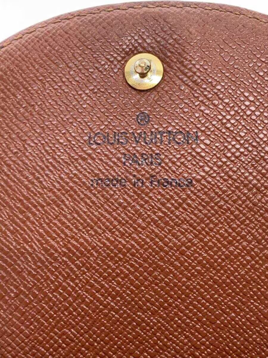 Louis Vuitton Monogram Porte Monet Guze Canvas Brown