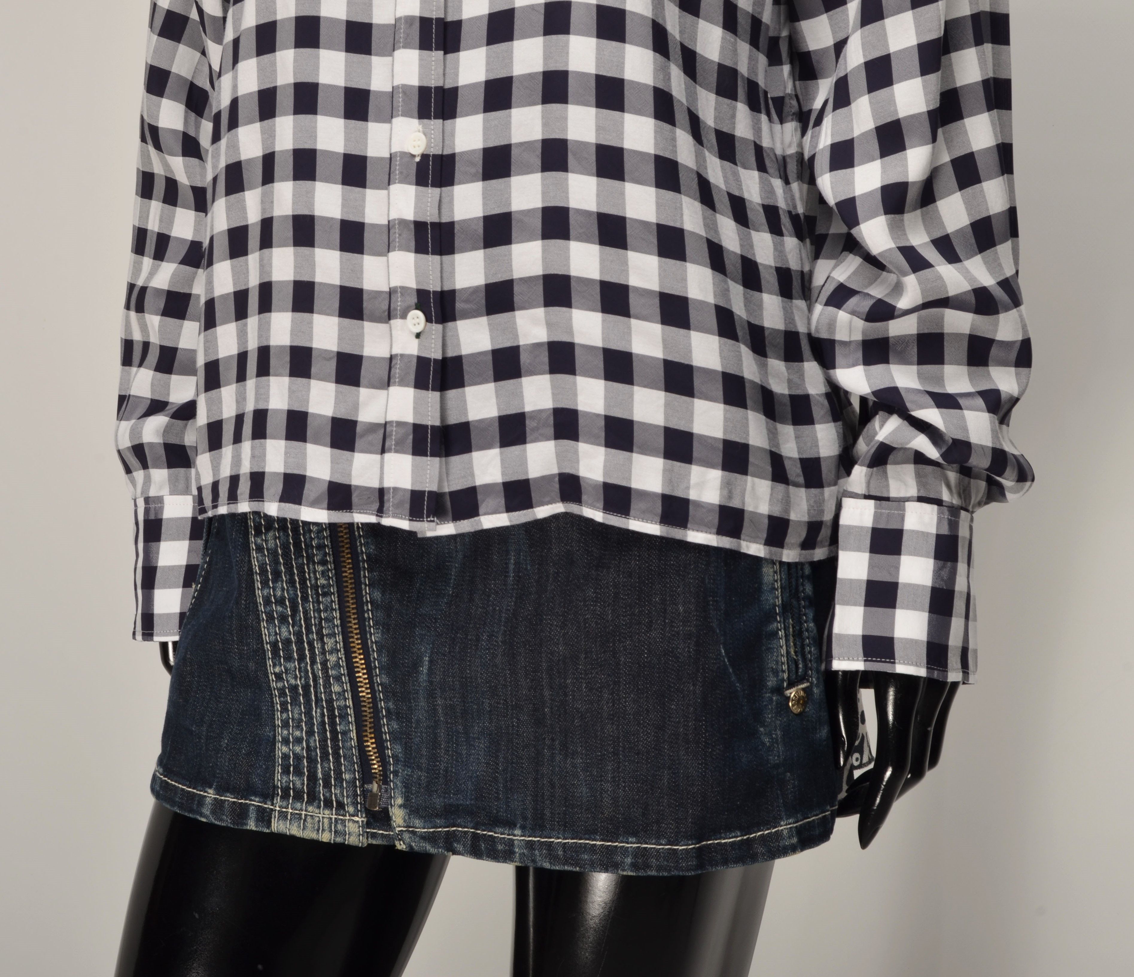 Joseph Joseph Checkered Blue Long Sleeve Button Up Shirt Size S / US 4 / IT 40 - 3 Thumbnail