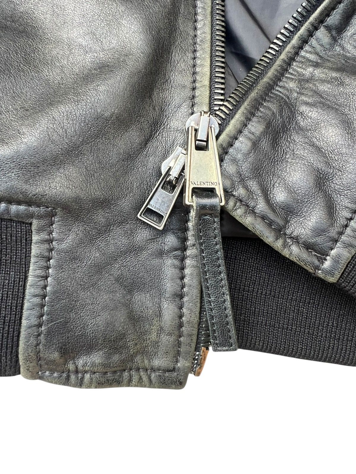 Valentino Valentino Patina Lambskin Leather Bomber Jacket Size US S / EU 44-46 / 1 - 11 Thumbnail