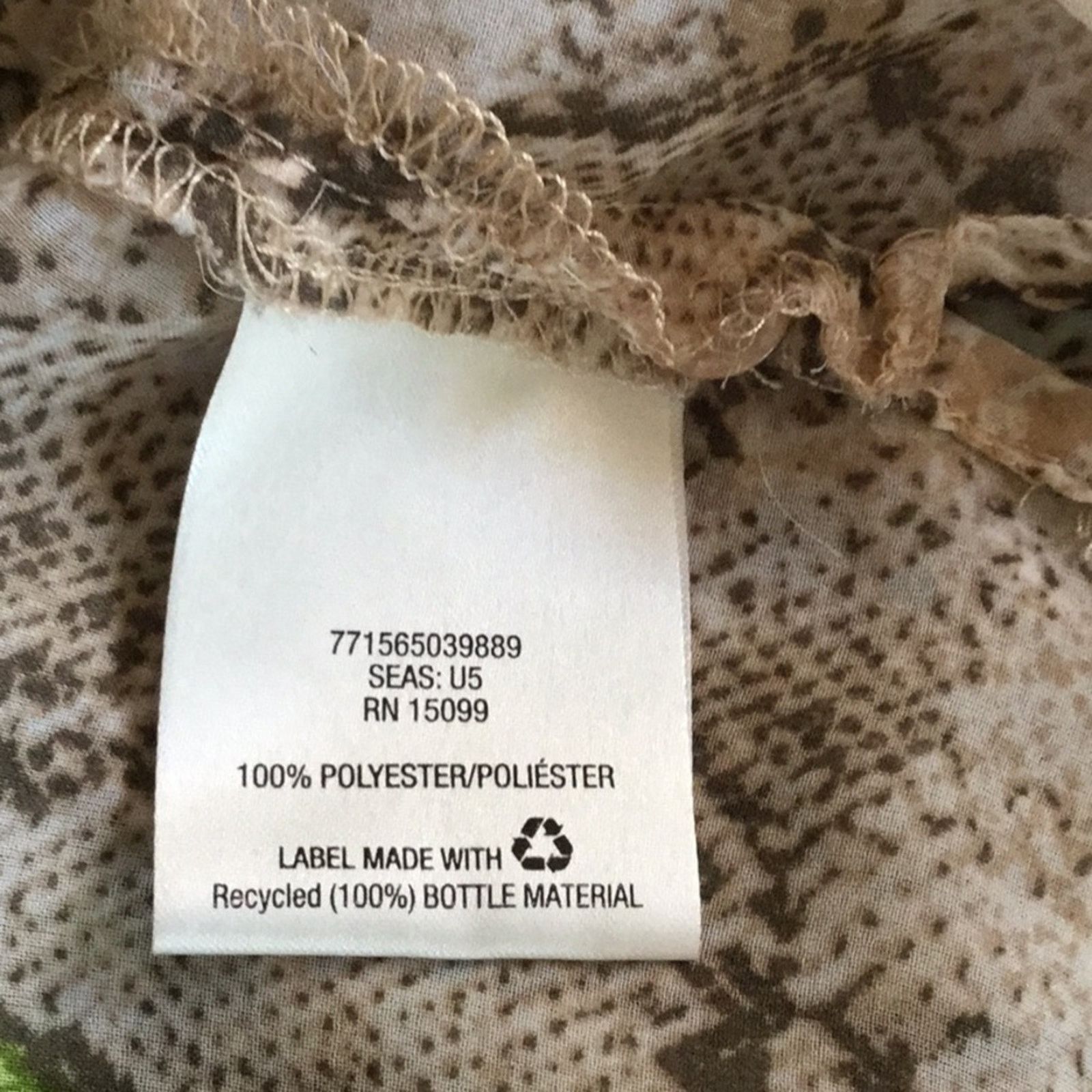 Covington Covington Essentials V-neck Animal Print Sheer L/S SZ M* Size M / US 6-8 / IT 42-44 - 8 Thumbnail