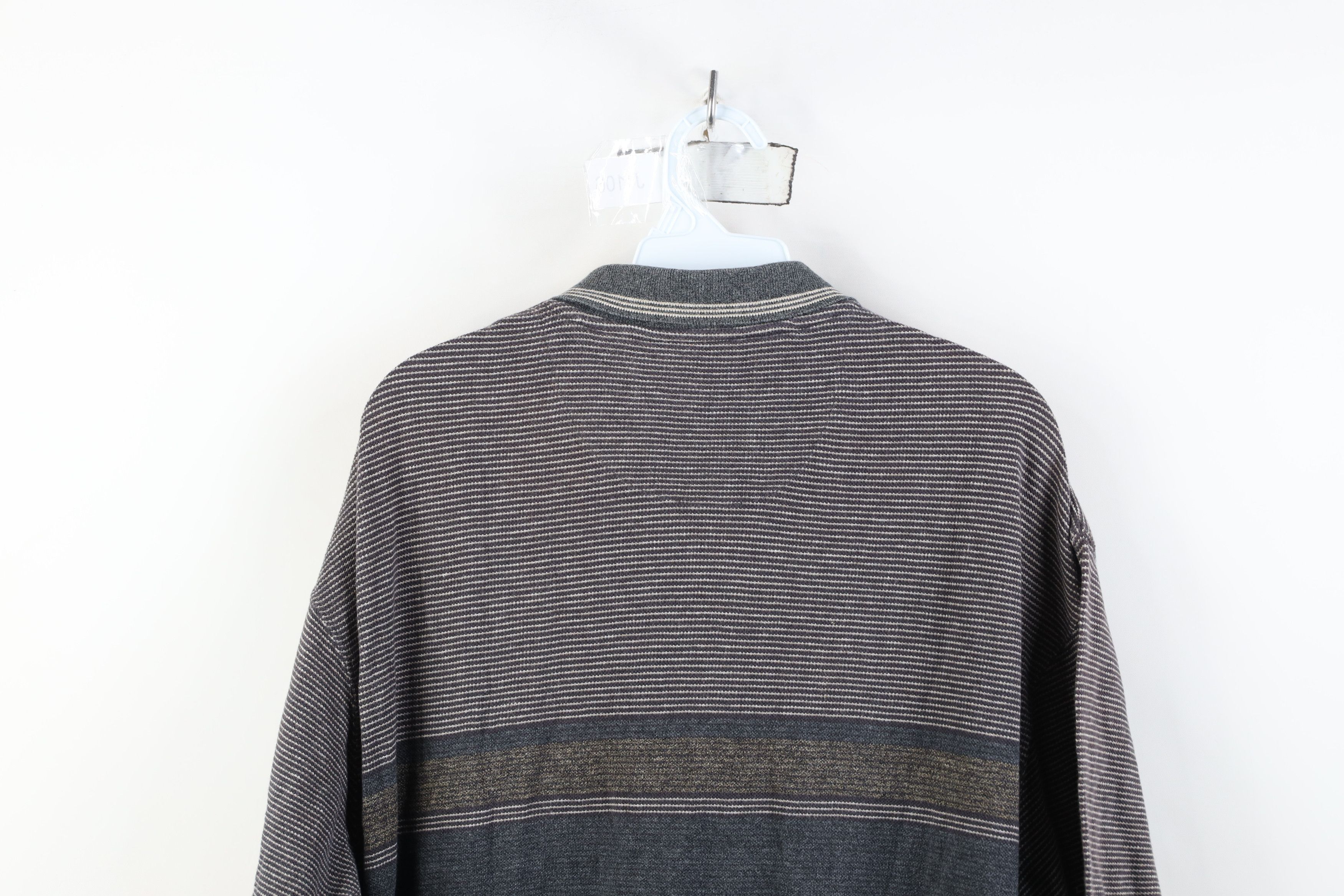 Vintage Vintage 90s Streetwear Block Knit Golf Polo Shirt Cotton Size US XL / EU 56 / 4 - 10 Thumbnail