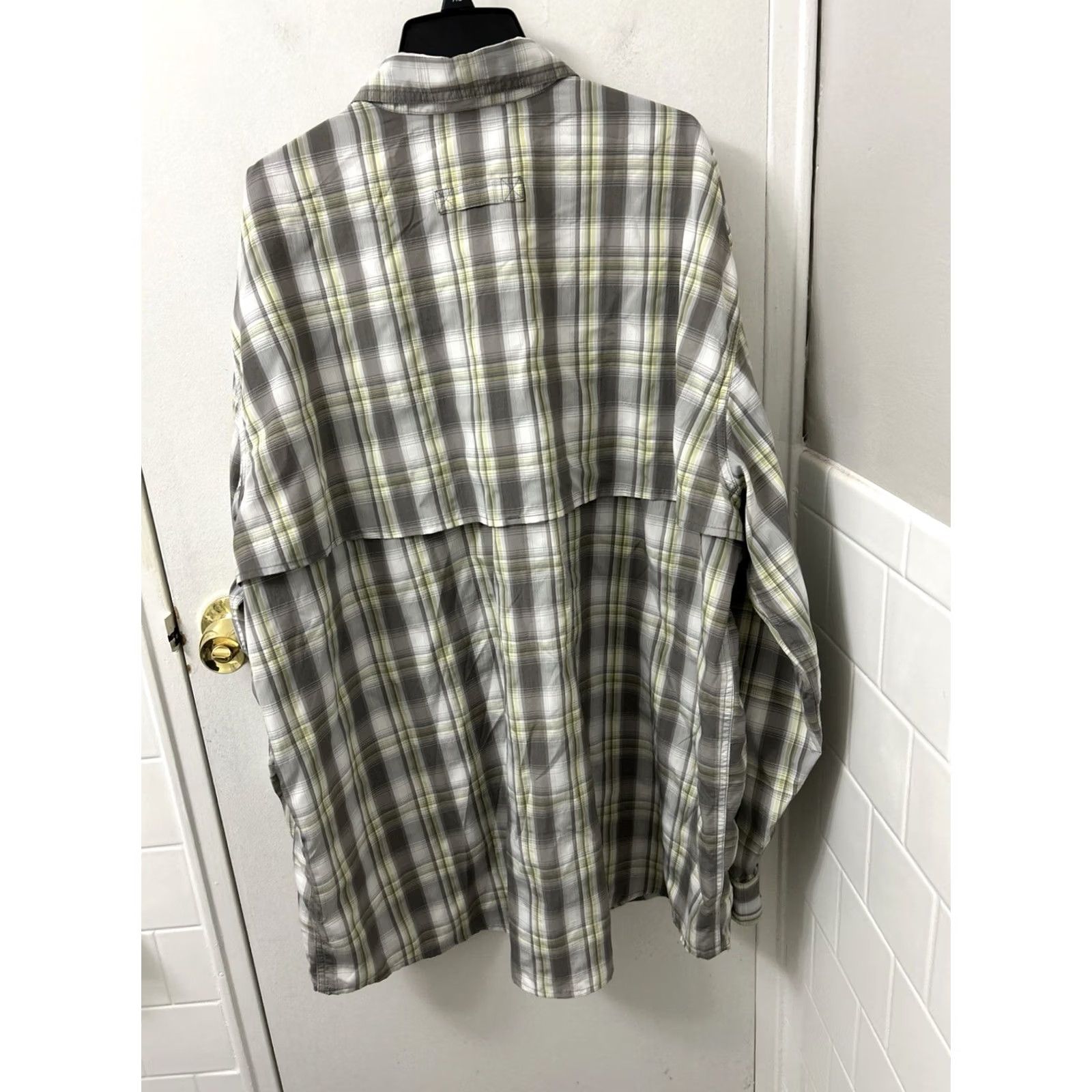 Vintage L.L. Bean Fishing Shirt Mens 2XL Grey Green Plaid Button Down Outdoor L/S Size US XXL / EU 58 / 5 - 7 Thumbnail