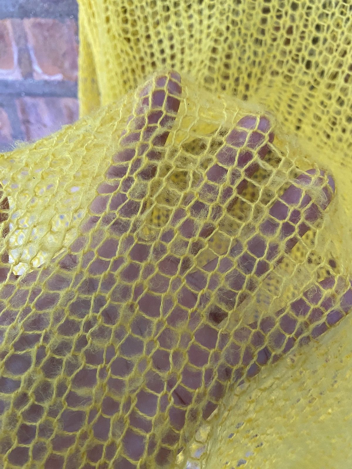 A.F.F.A. × Beams Plus × Japanese Brand 2000s Vaporize Beams destroy Spider web open knit mesh Size US M / EU 48-50 / 2 - 7 Thumbnail