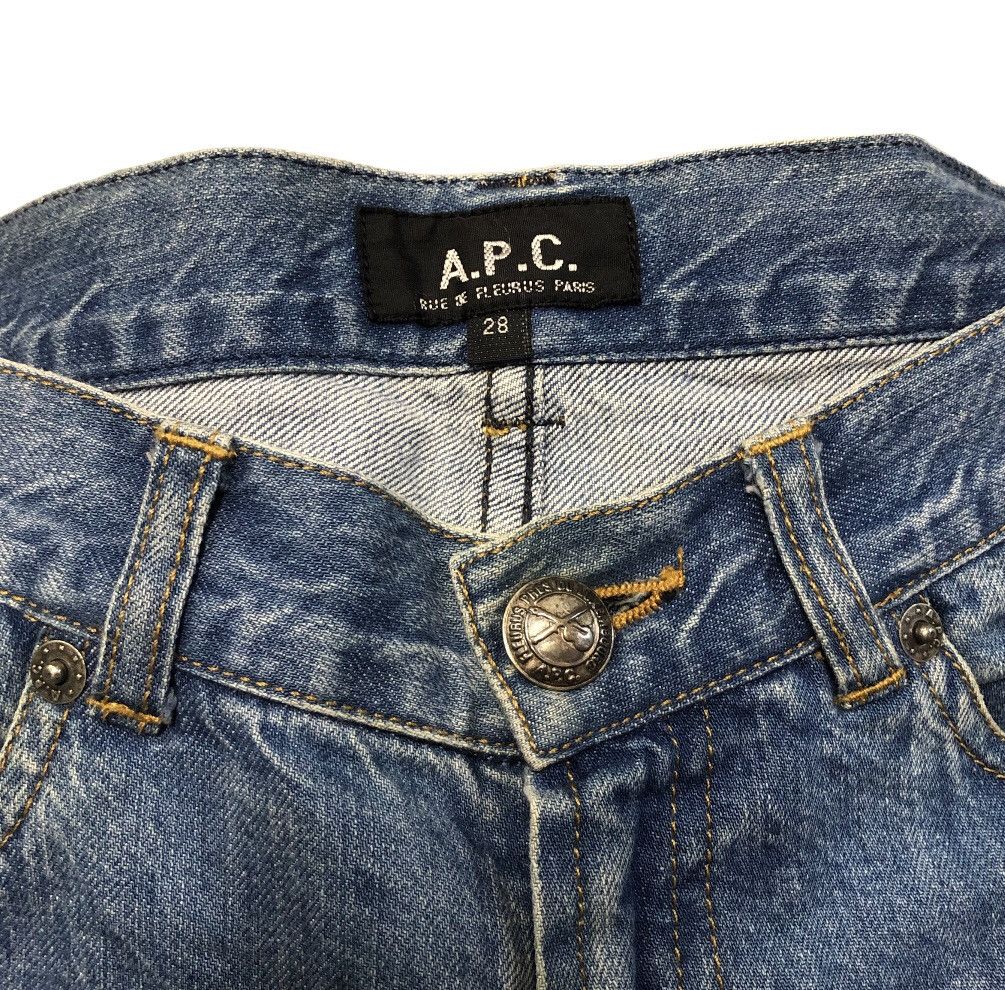 A.P.C. × Japanese Brand × Vintage A.P.C RUE DE FLEURUS PARIS JEANS UNISEX Size US 30 / EU 46 - 2 Thumbnail