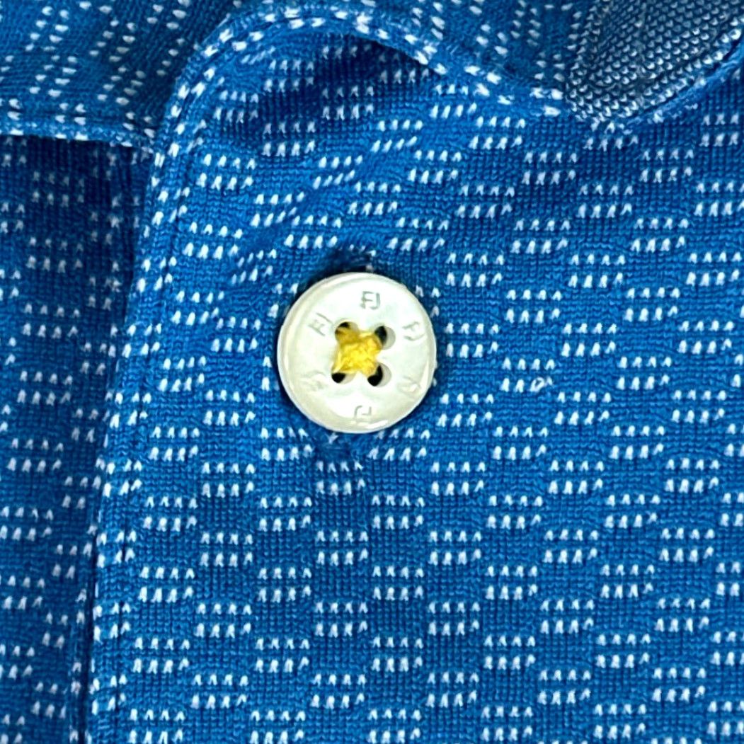 Footjoy FootJoy Polo Shirt Adult LARGE Blue White Dots Golf Caddy Lightweight Polyester Polo Shirt Size US L / EU 52-54 / 3 - 7 Thumbnail