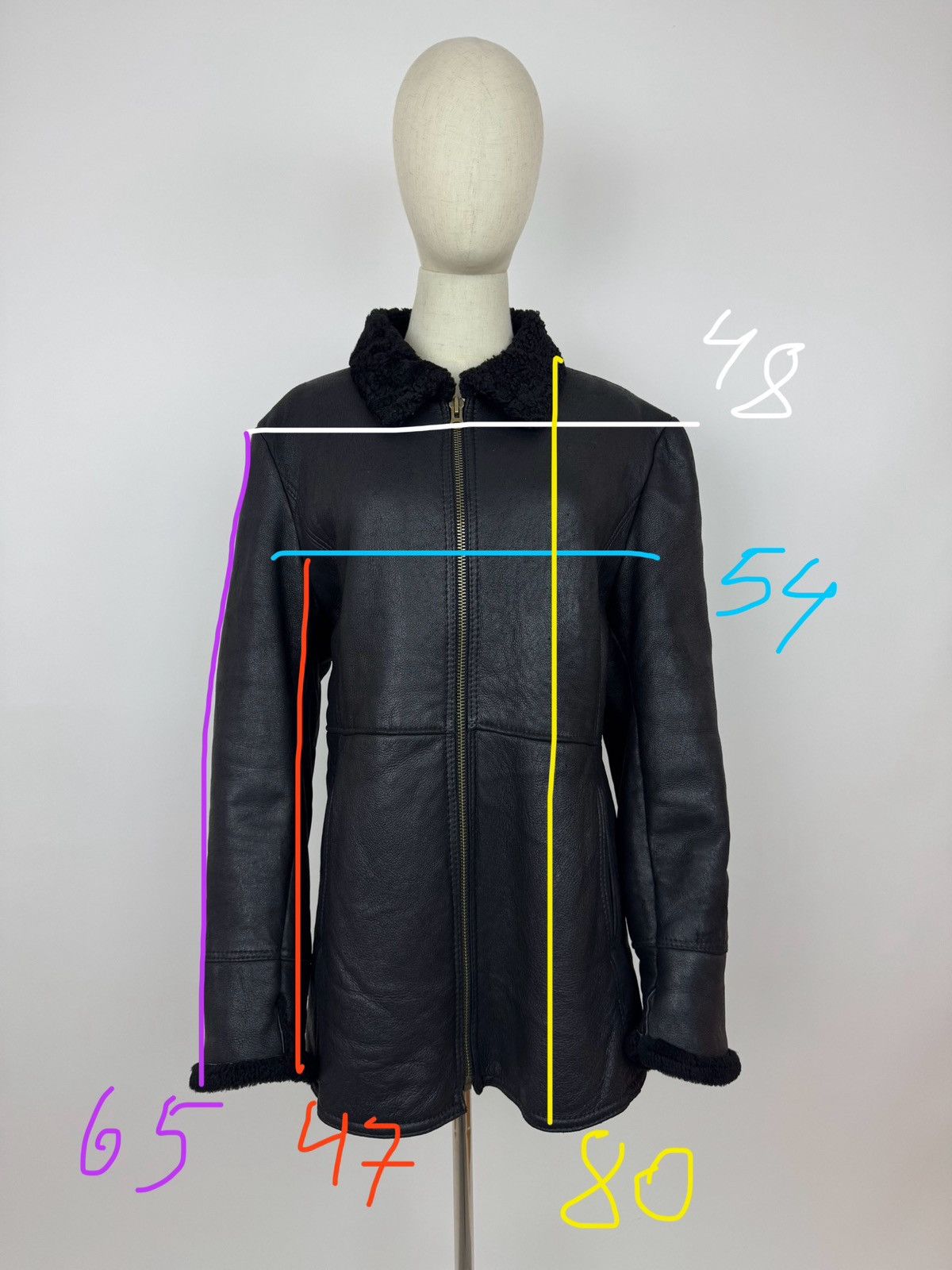 Other Miller Sheepskin Womens Jacket British Made Leather Coat Size L / US 10 / IT 46 - 11 Thumbnail