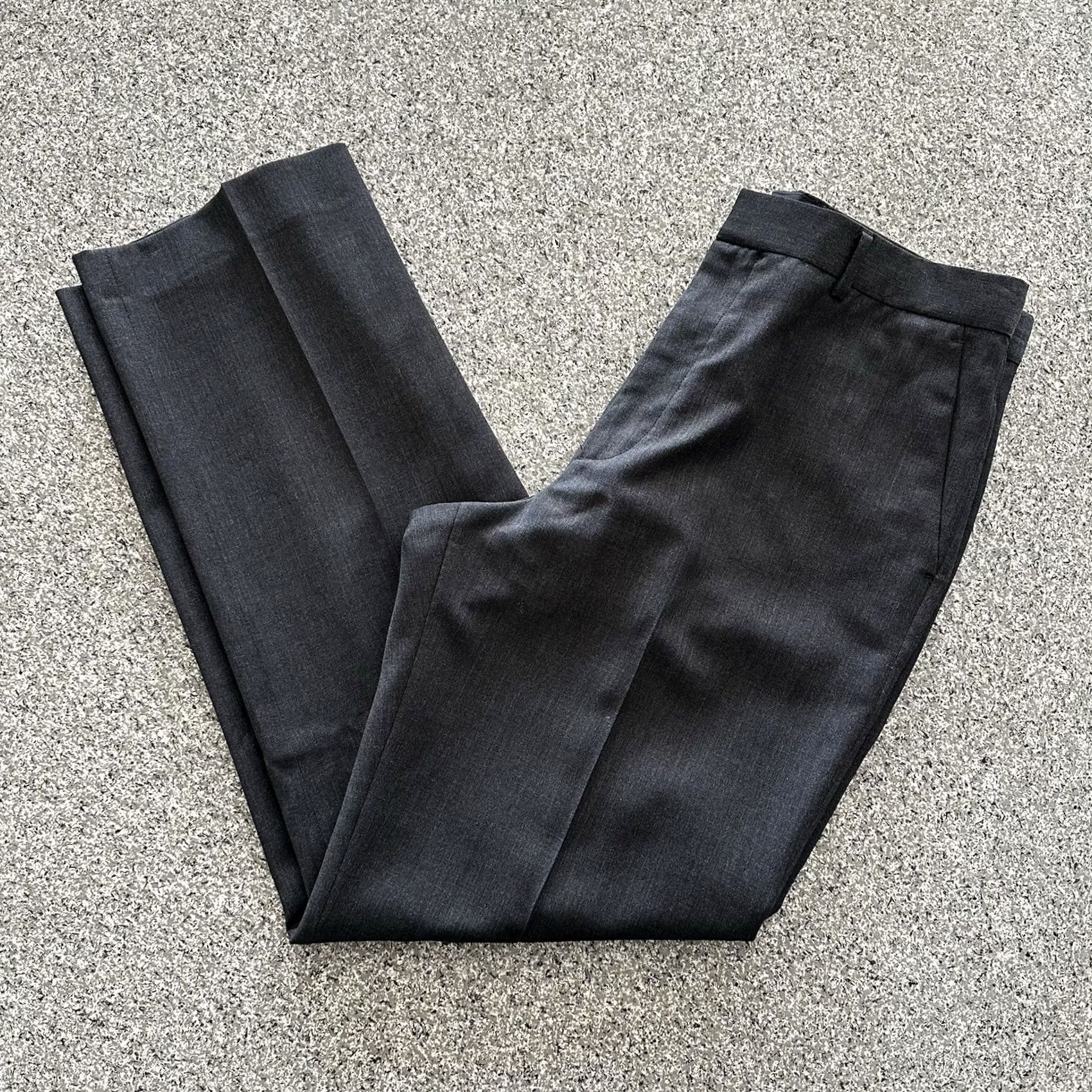 J.Crew J.CREW Wool Dress Pants Slim Fit Trousers Gray Mens Size 36 x 33 Flat Front Dress Pants Size US 36 / EU 52 - 2 Thumbnail