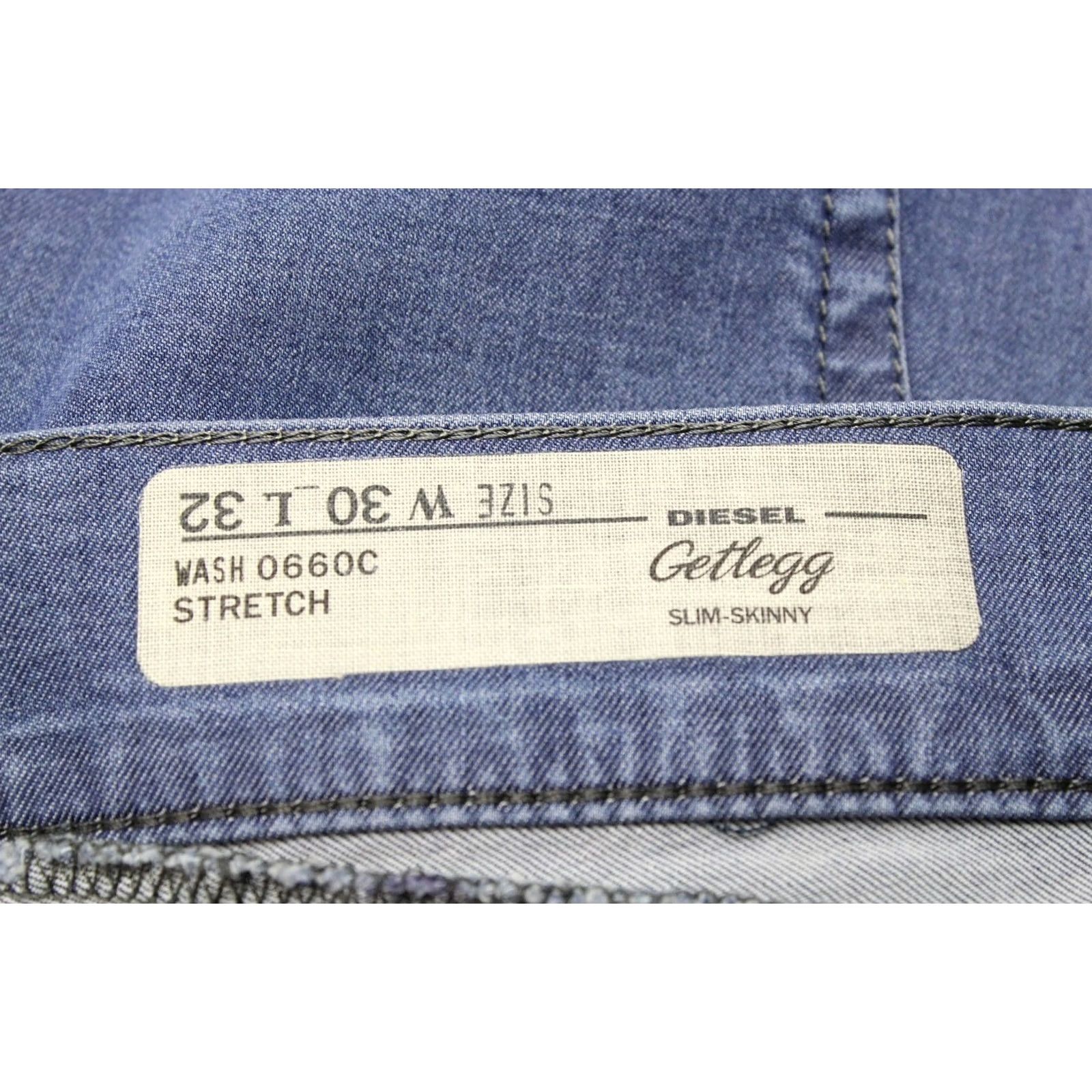 Diesel DIESEL Getlegg Slim-Skinny 0660C Stretch Jeans Women's W30/L32 Whiskers Zip Jeans Size 30" / US 8 / IT 44 - 5 Thumbnail